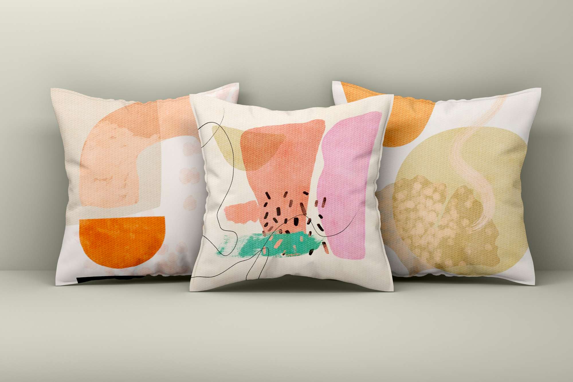 Conjunto de capa de almofada – 43 x 43 cm – Multicolorido – Algodão/Poliéster