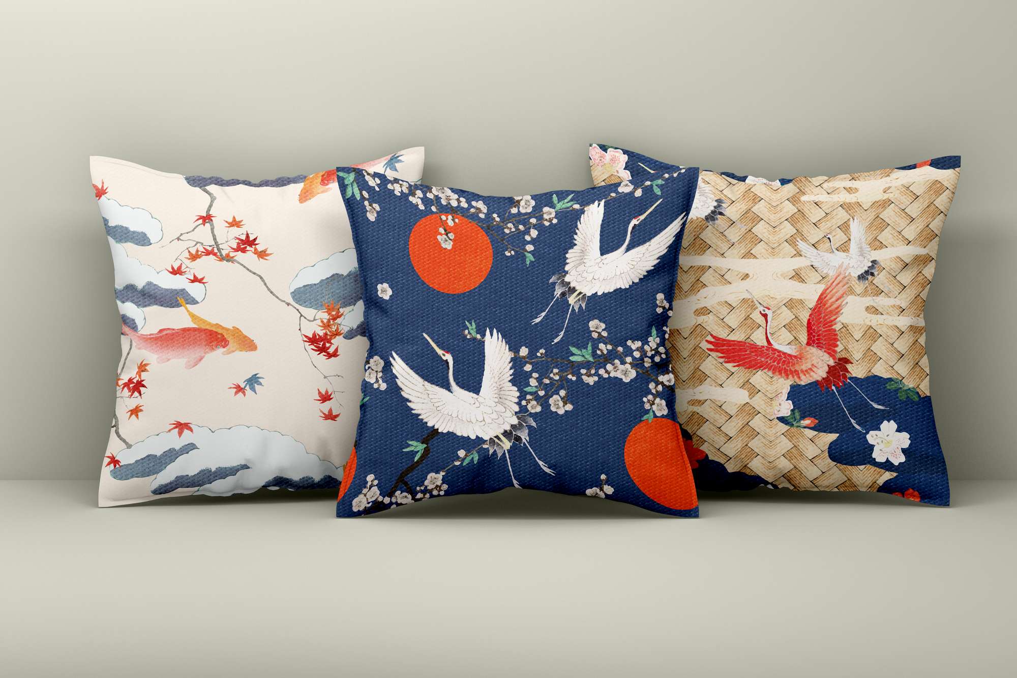 Conjunto de capas de almofada – 43 x 43 cm – Multicolorido – Algodão e Poliéster