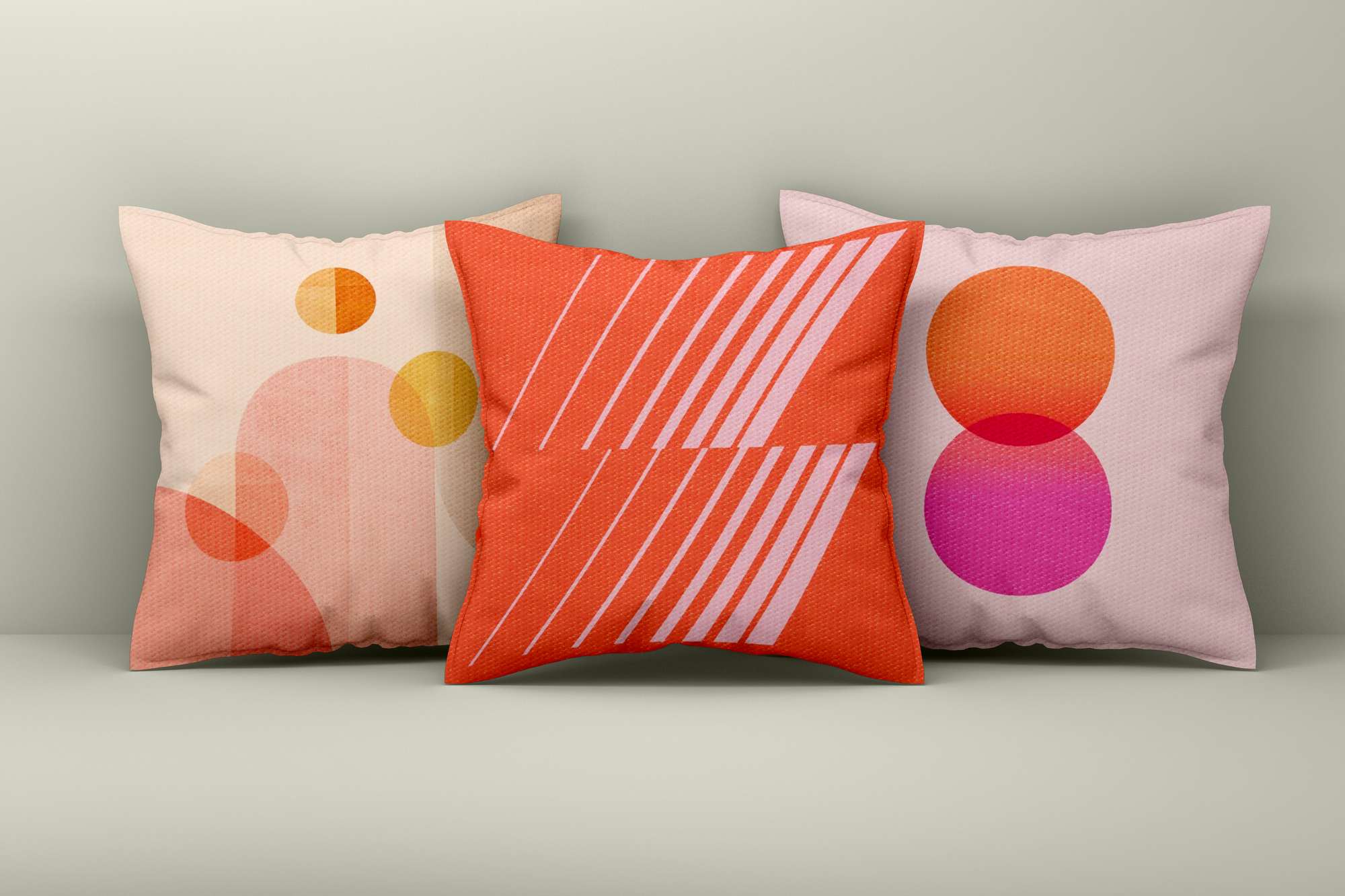 Conjunto de capas de almofada – 43 x 43 cm – Multicolorido – Algodão e poliéster