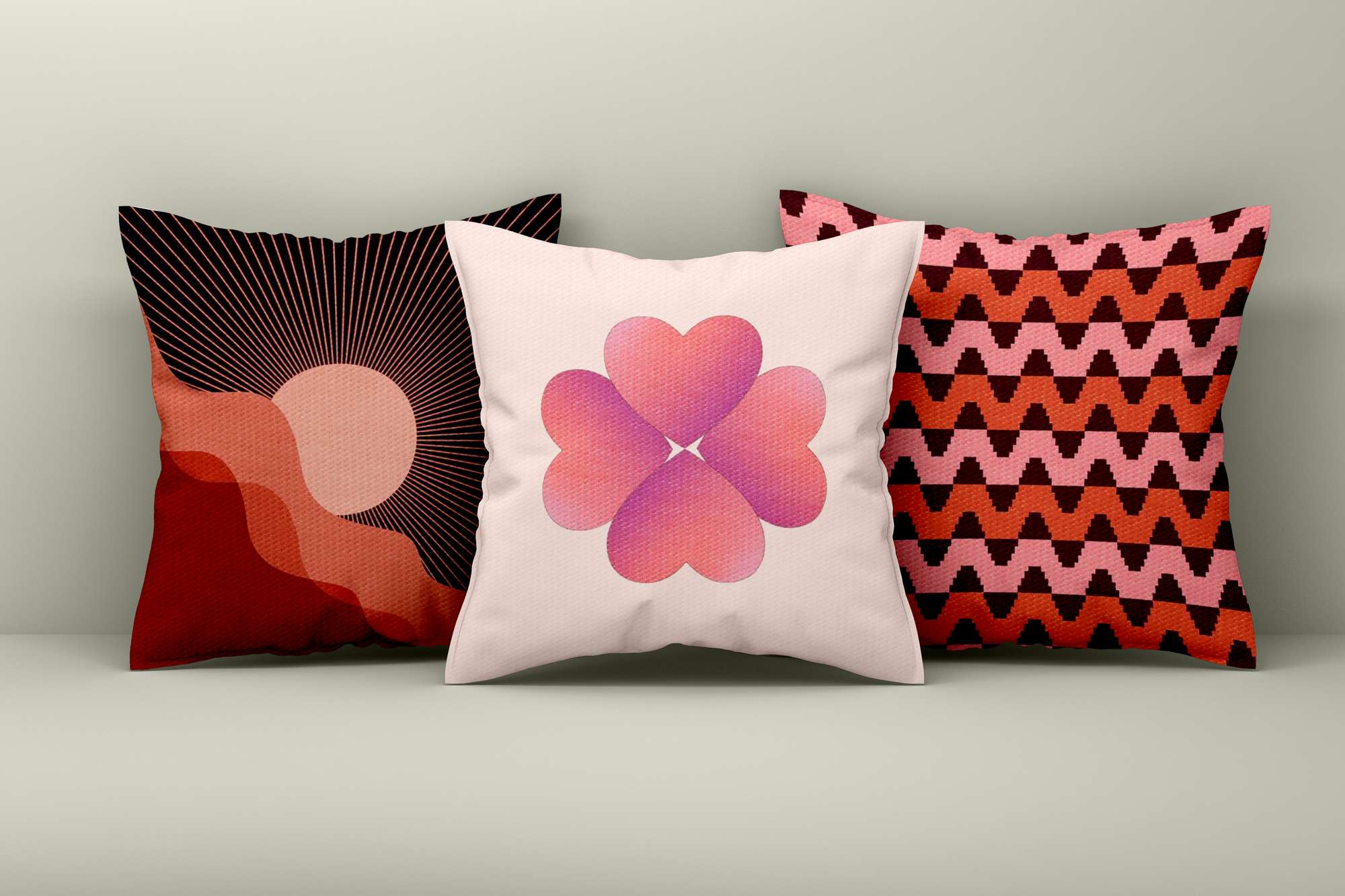 Conjunto de capa de almofada – 43 x 43 cm – Multicolorido – Algodão/Poliéster