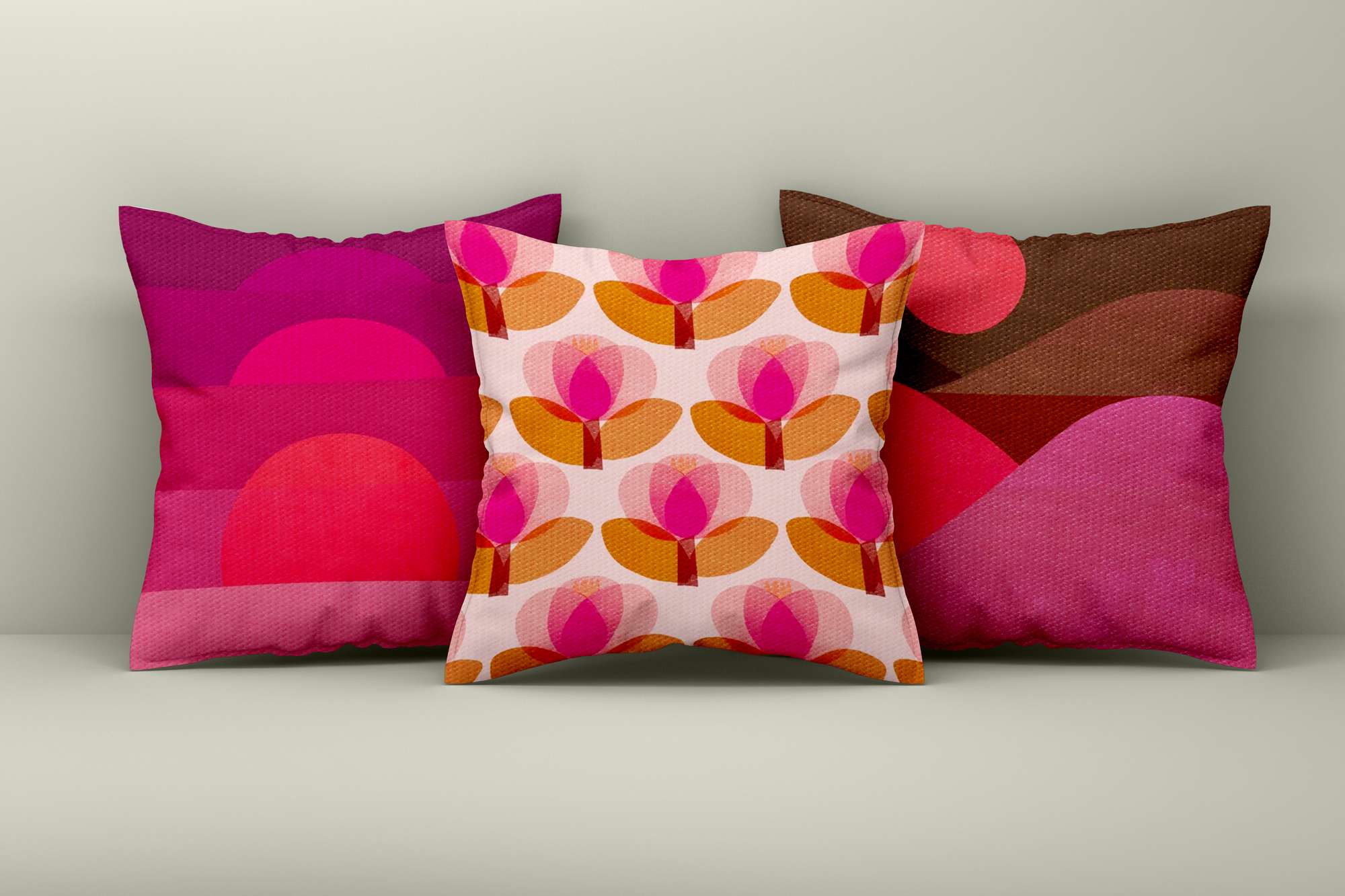 Conjunto de capa de almofada – 43 x 43 cm – Multicolorido – Algodão e poliéster