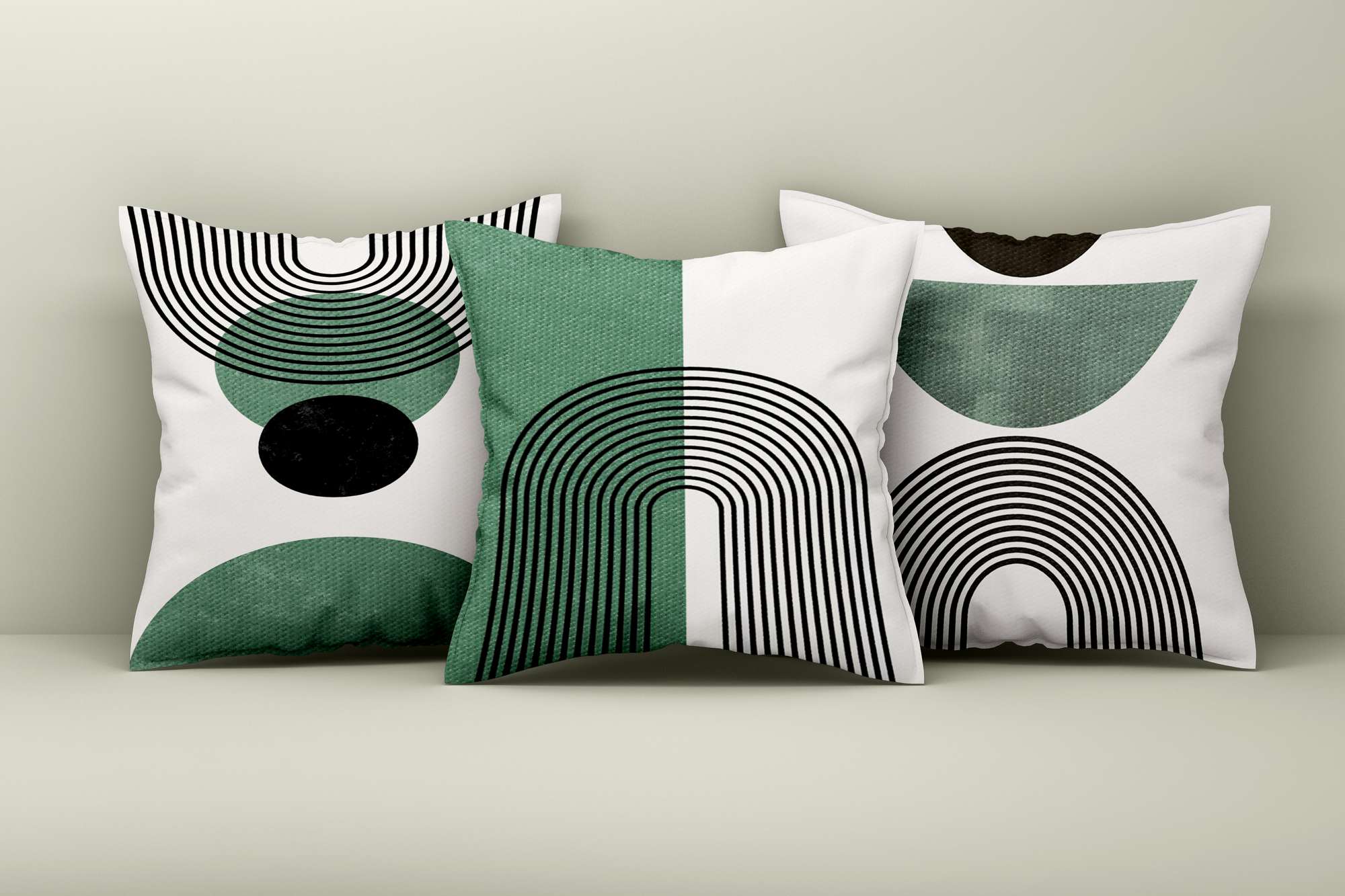 Conjunto de capa de almofada (3 peças) - Multicolorido