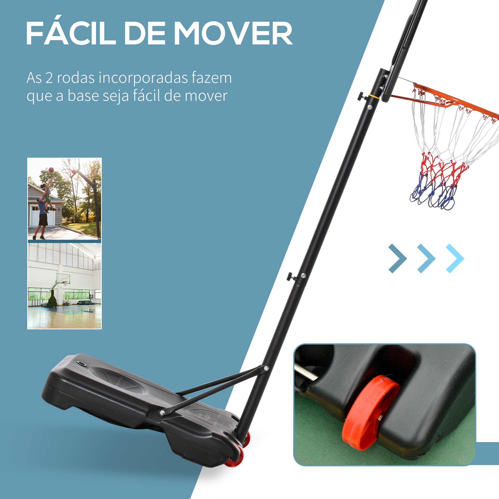 Tabela de Basquetebol Ajustável 160-210cm Preto e Vermelho