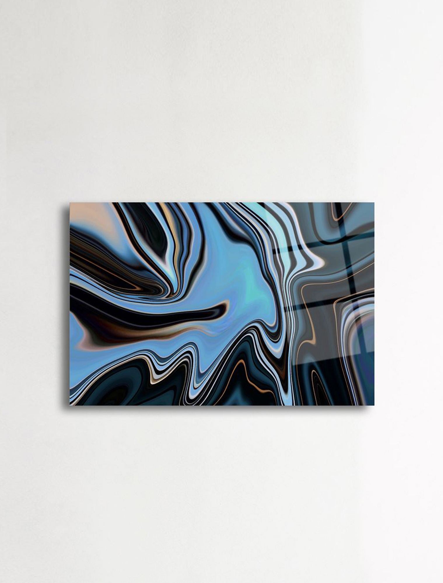 Liquid Horizon - Quadro Decorativo Multicolor em Acrílico 100% de Grau Ótico, 3 mm (44 x 66 cm)