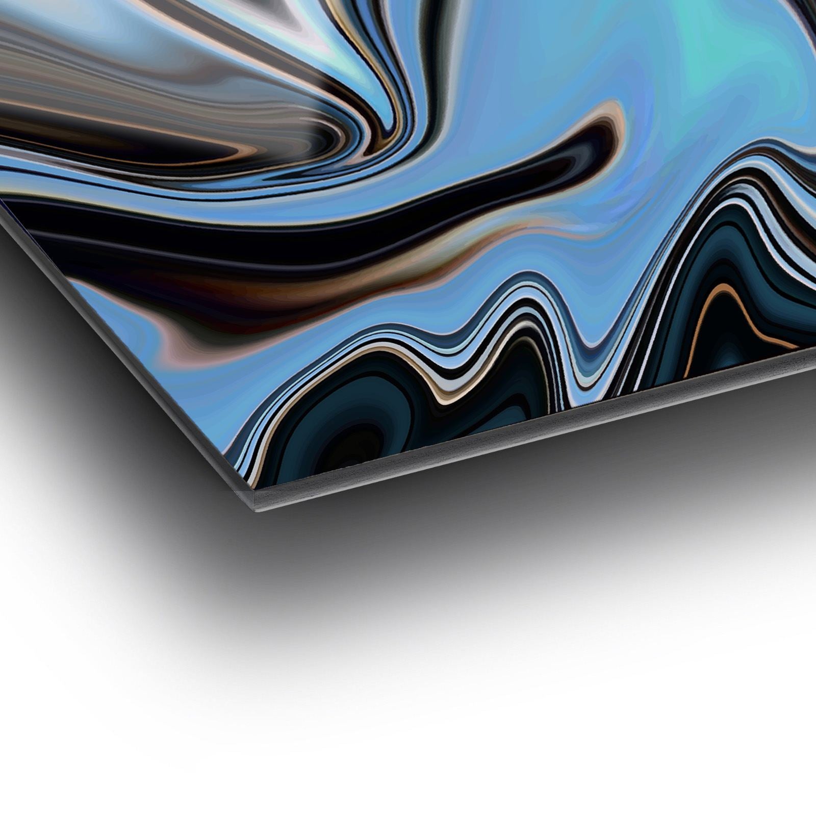 Liquid Horizon – Quadro Decorativo em Vidro Acrílico de Grau Ótico 3 mm (66 x 99 cm), Multicolor