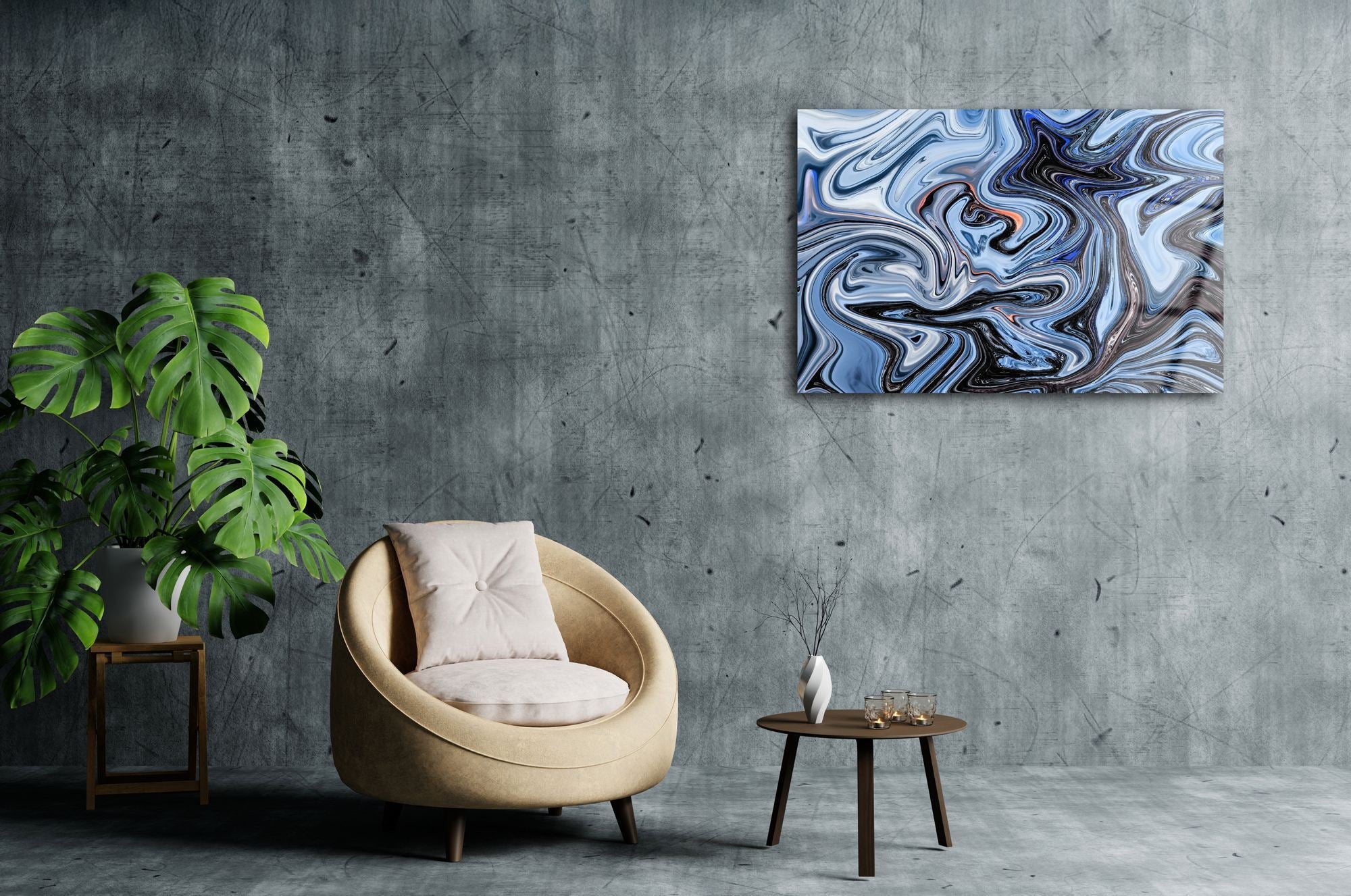 Cosmic Flow – Quadro Decorativo em Acrílico 100% de Grau Óptico 3 mm, Multicolor (44 x 66 cm)