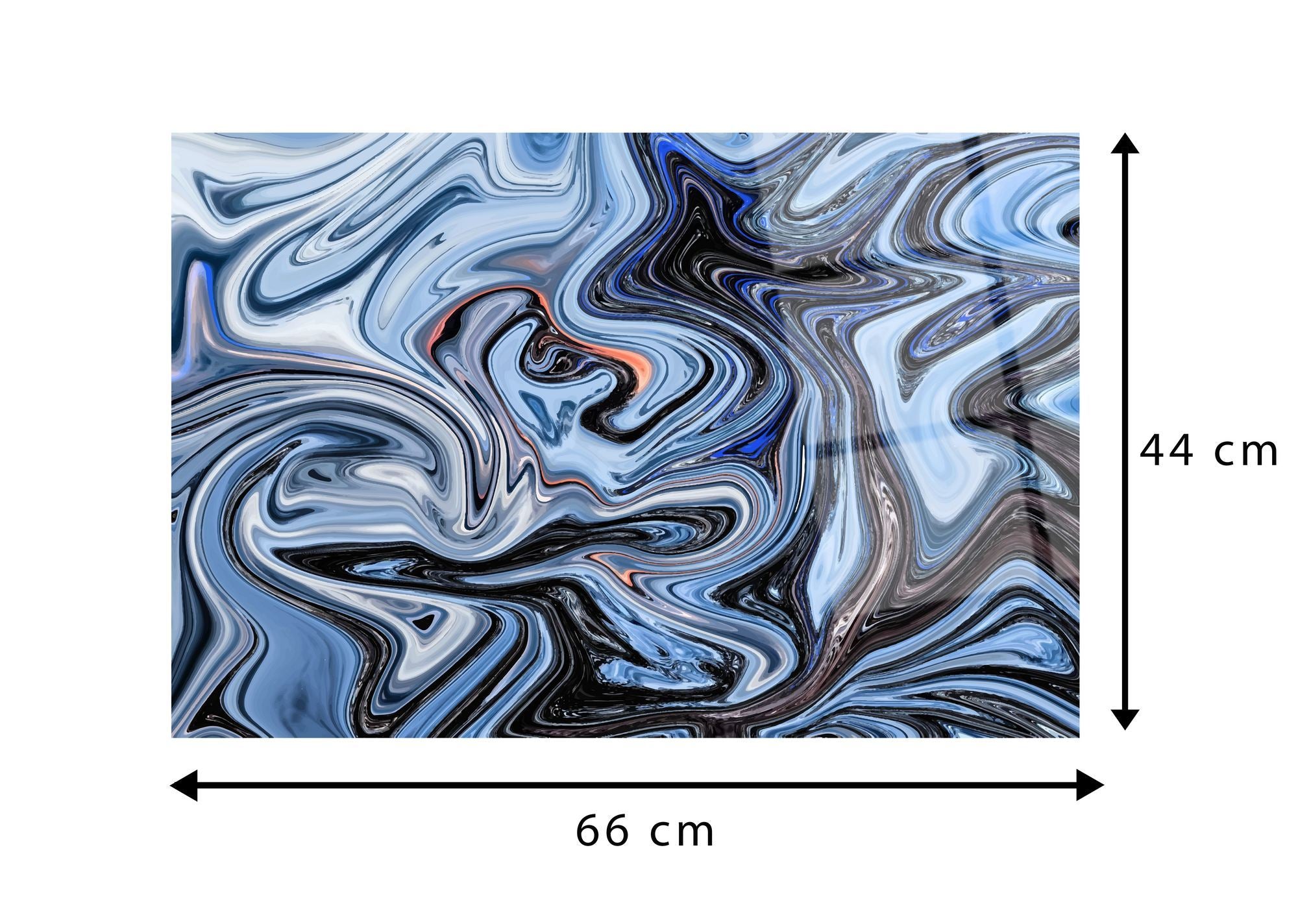 Cosmic Flow – Quadro Decorativo em Acrílico 100% de Grau Óptico 3 mm, Multicolor (44 x 66 cm)