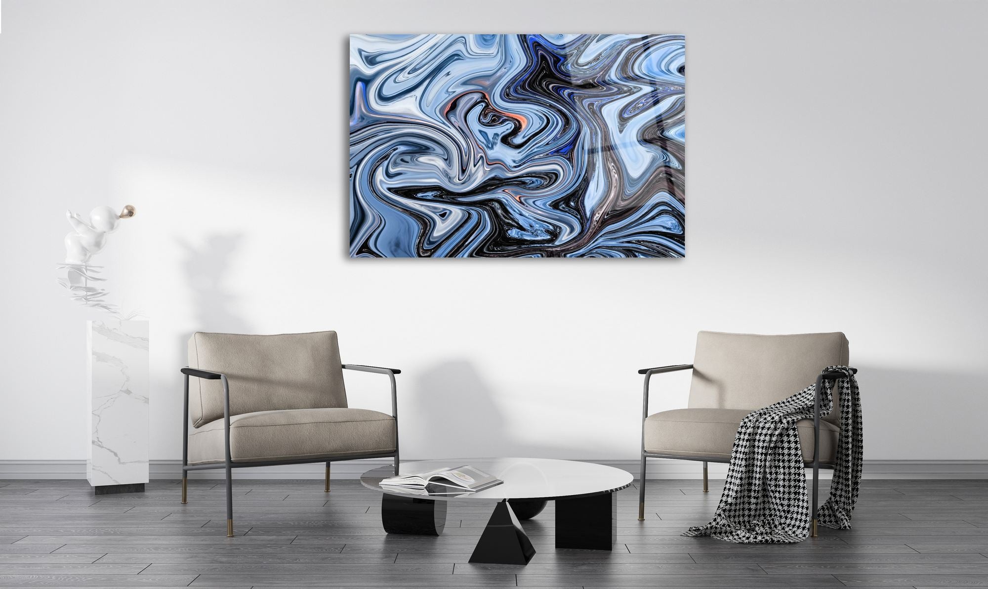Cosmic Flow – Quadro Decorativo em Vidro Acrílico Óptico 100%, Multicolor (66 x 99 cm, Espessura 3 mm)