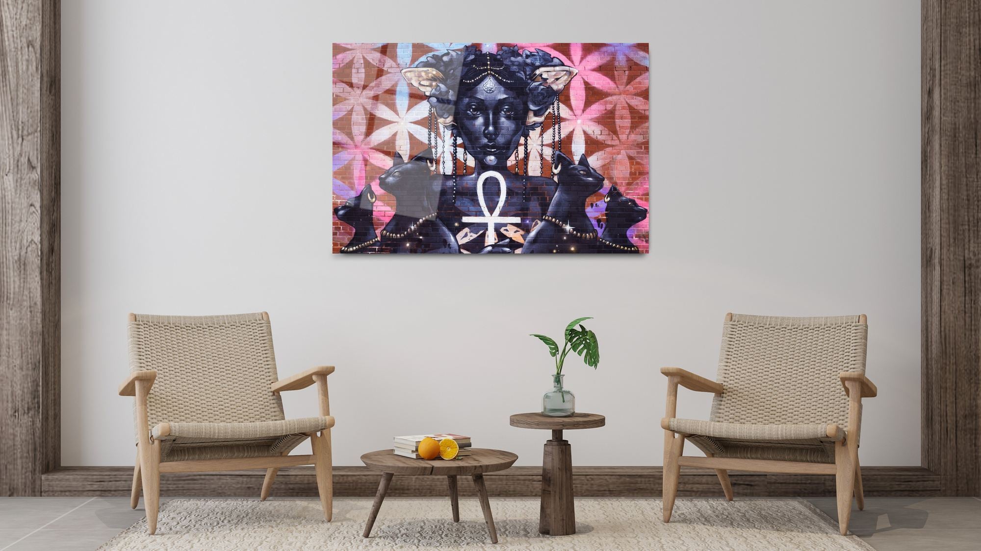 Egyptian Mystique – Quadro Decorativo em Acrílico Óptico 3 mm, Multicolor, 66 x 99 cm
