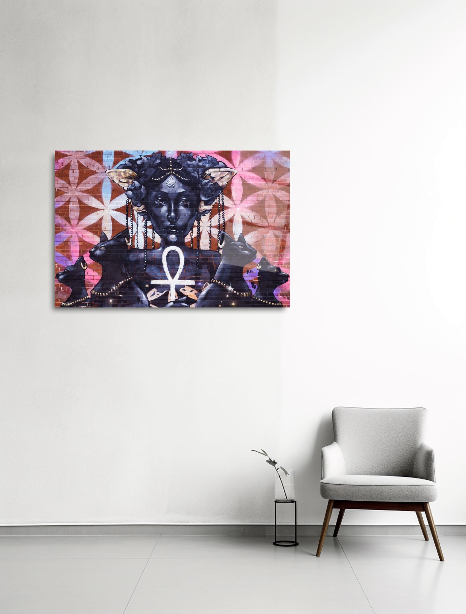 Egyptian Mystique – Quadro Decorativo em Acrílico Óptico 3 mm, Multicolor, 66 x 99 cm