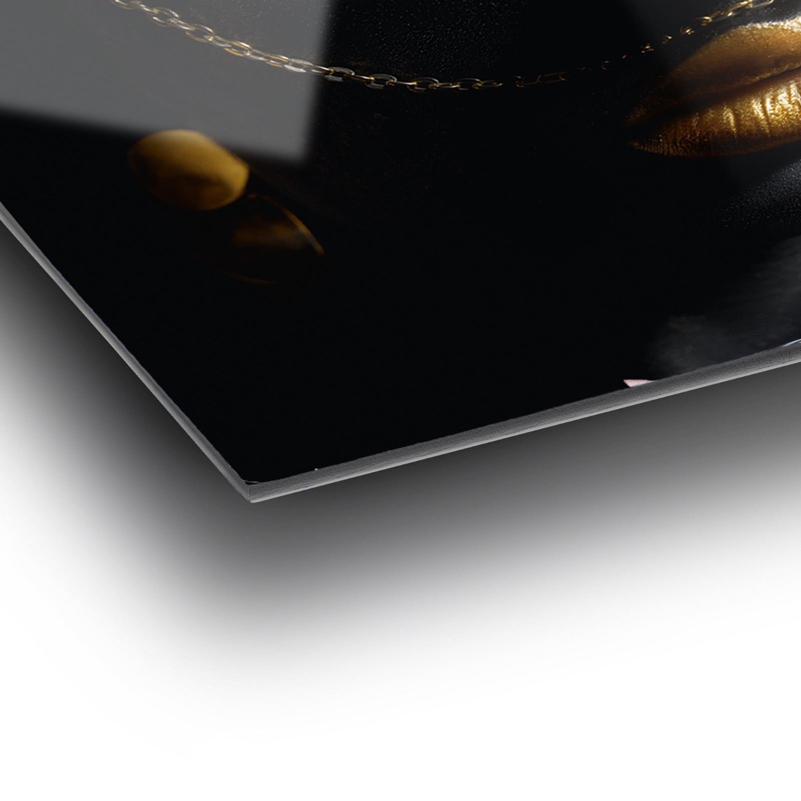 Golden Enigma – Quadro Decorativo em Acrílico de Grau Ótico 100% (66 x 99 cm, 3 mm) – Multicor