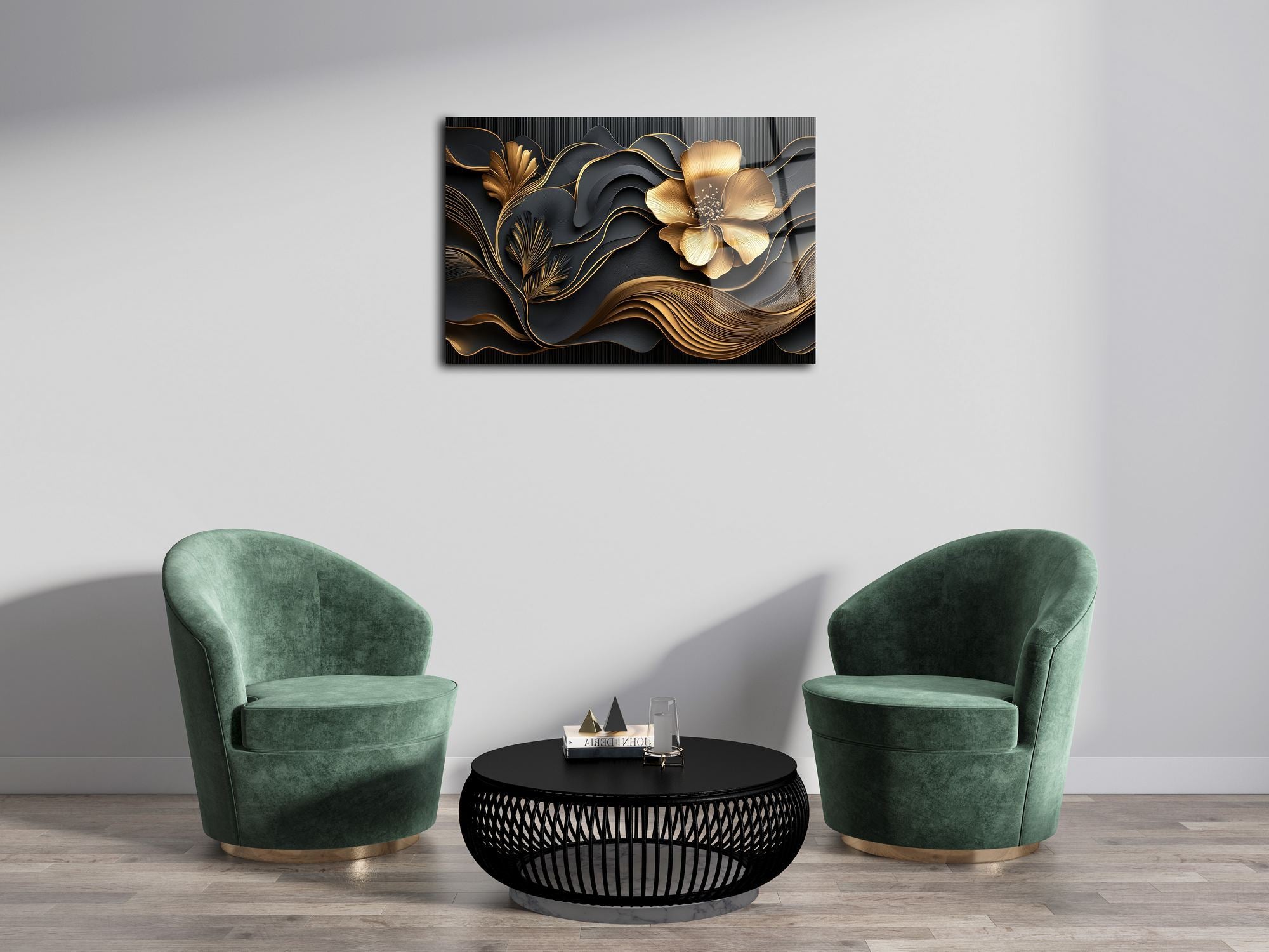 Opulent Bloom – Quadro Decorativo em Acrílico Óptico 3 mm, Multicolor, 44 x 66 cm