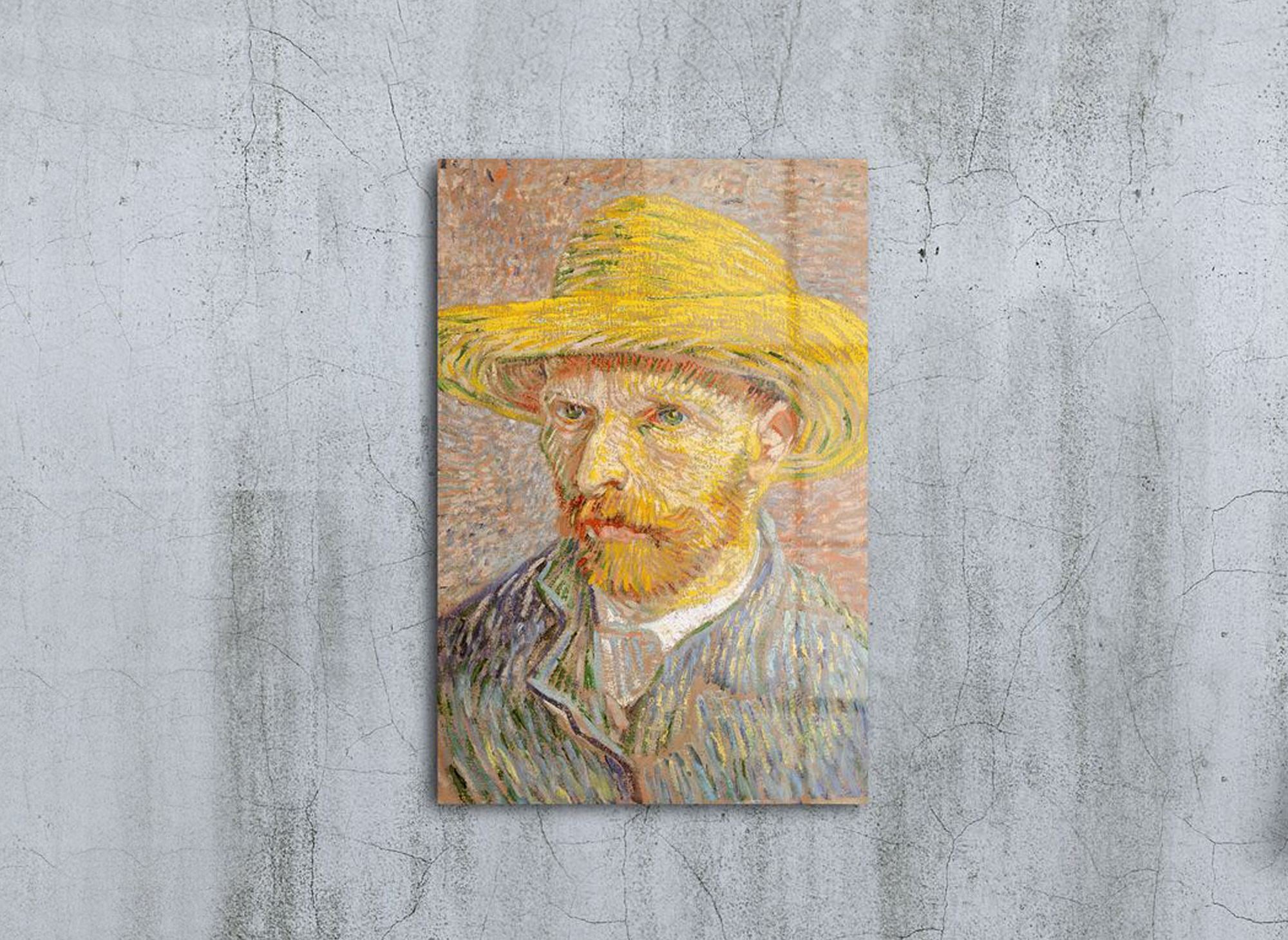 Auto-Retrato de Van Gogh — Quadro Decorativo em Acrílico Óptico 3 mm, 44 x 66 cm, Multicolor