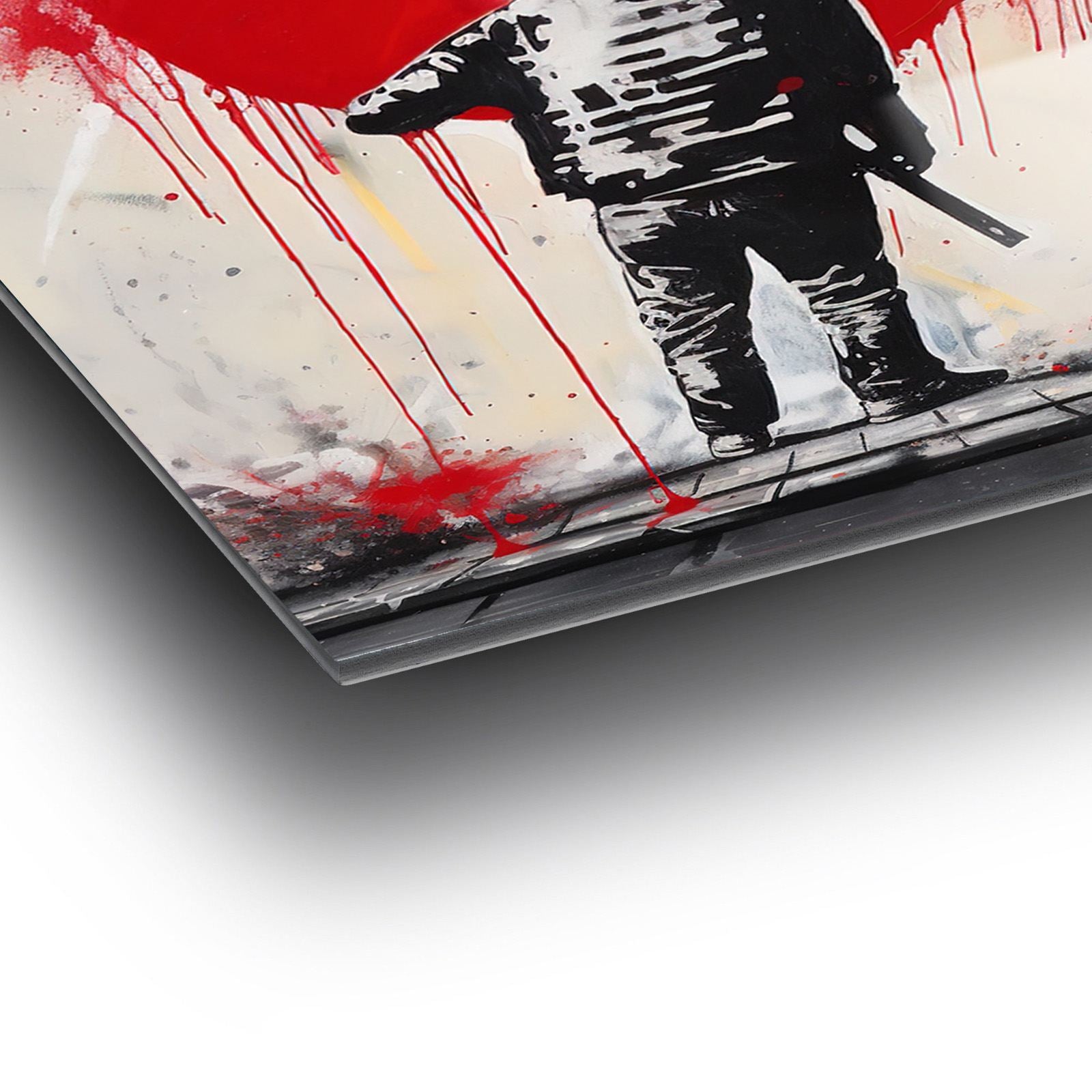 Red X Resistance – Quadro Decorativo em Vidro Acrílico 100% Grau Ótico (3 mm), 44 x 66 cm, Multicolor | 186CLV1121