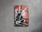 Quadro Decorativo Rockstar Mouse em Vidro Acrílico Óptico 3 mm (44 x 66 cm) – Multicolor