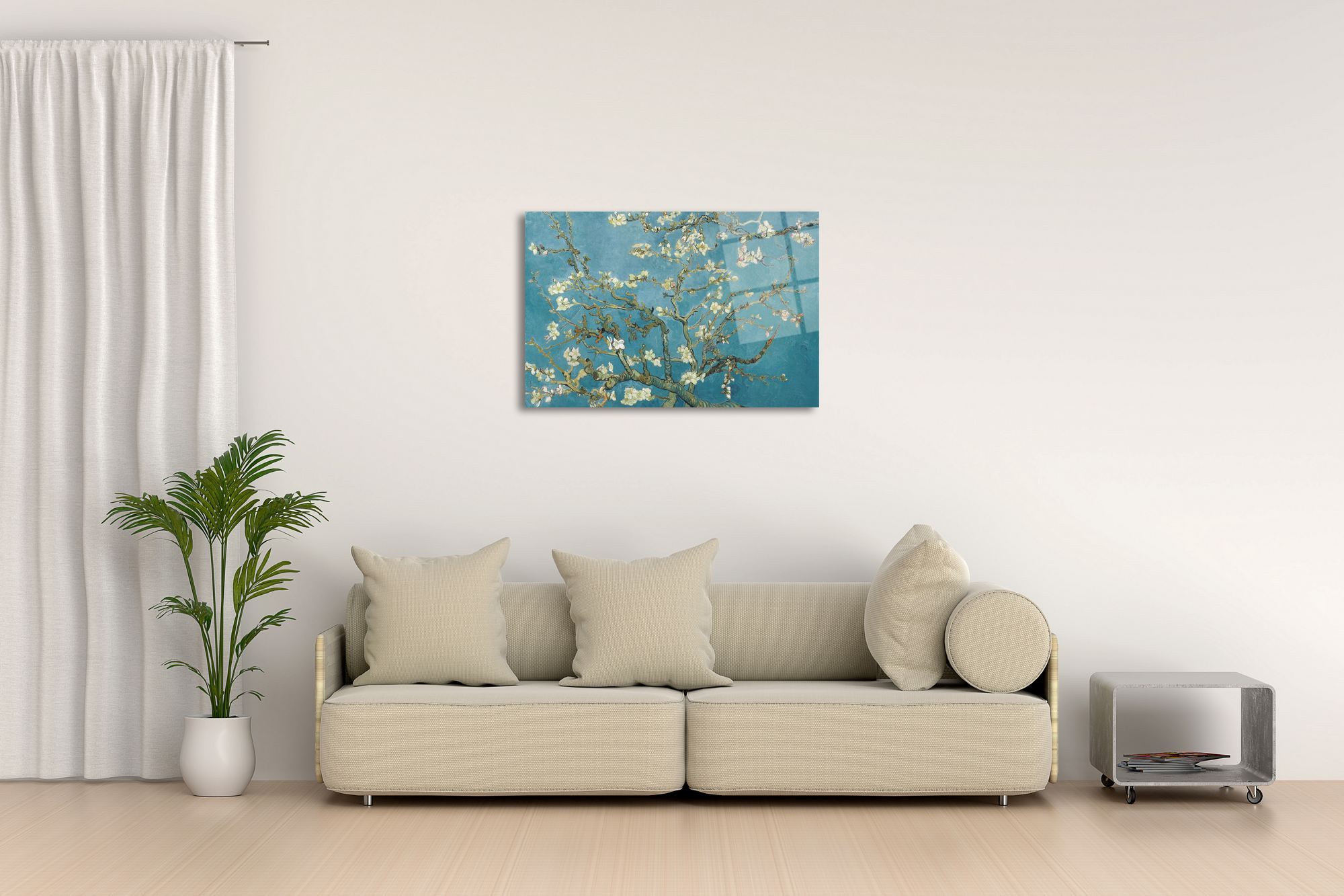 Amendoeiras em Flor – Quadro Decorativo em Acrílico Ótico Multicolor 44 x 66 cm (3 mm)