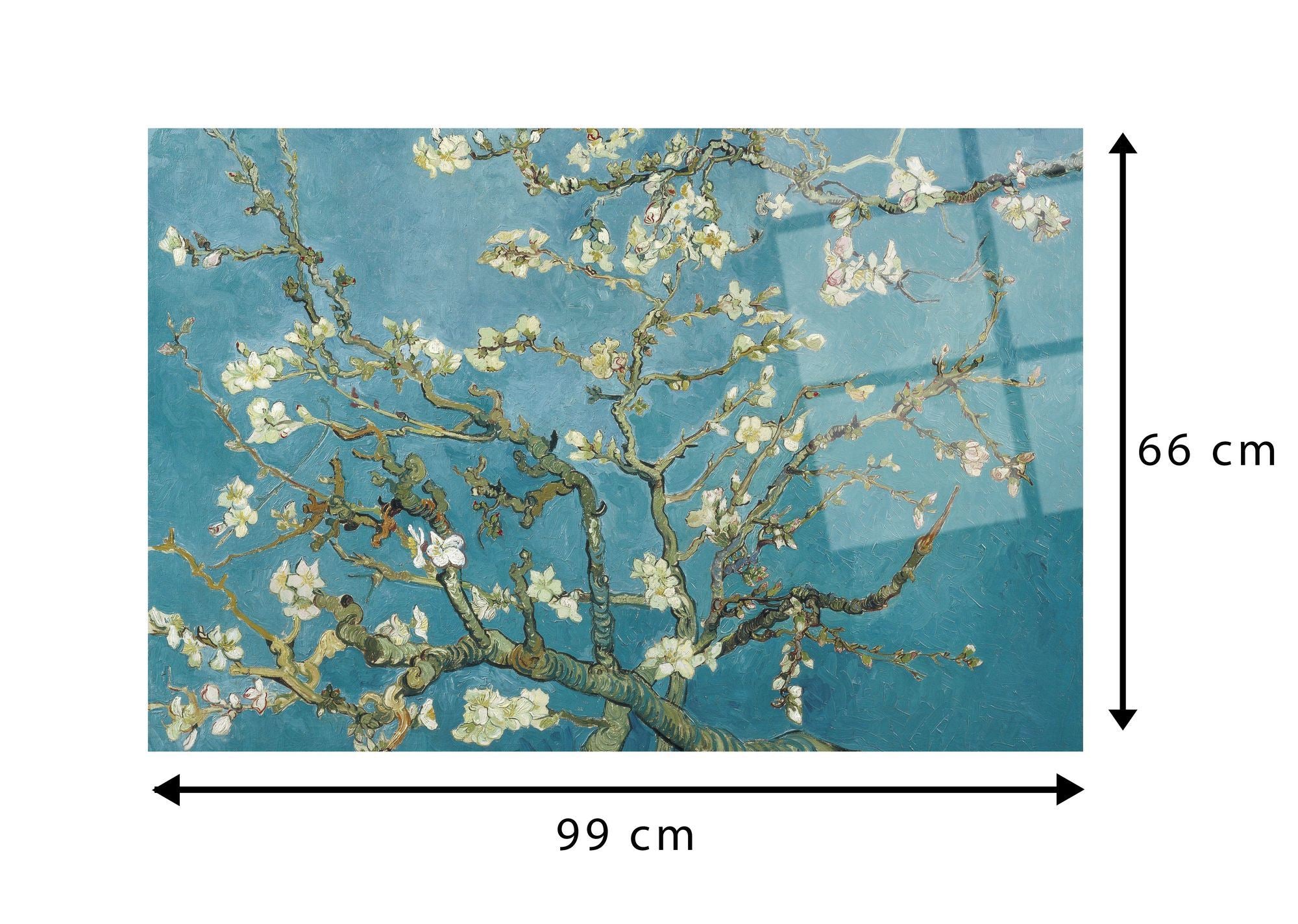 Almond Blossoms — Quadro Decorativo em Vidro Acrílico Ótico, Multicolor, 66 x 99 cm (3 mm)