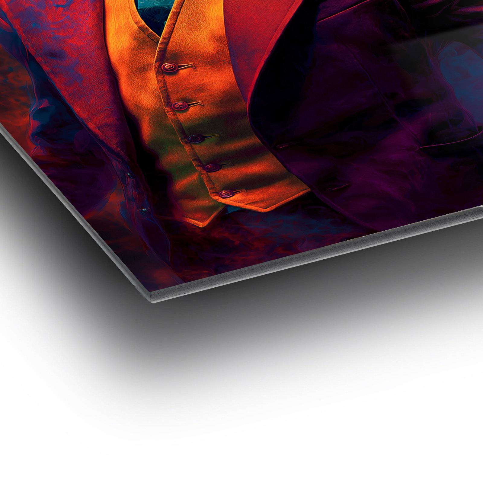 Joker Street Art — Quadro Decorativo em Vidro Acrílico Multicolor, 44 x 66 cm, Acrílico de Grau Óptico 3 mm