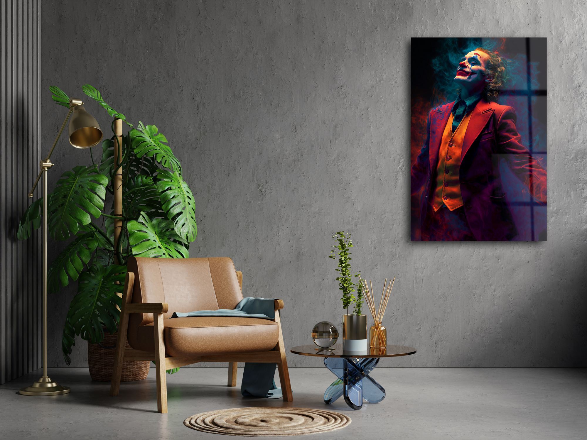 Joker Street Art – Quadro Decorativo em Acrílico Óptico 3 mm, Multicolor, 66 x 99 cm