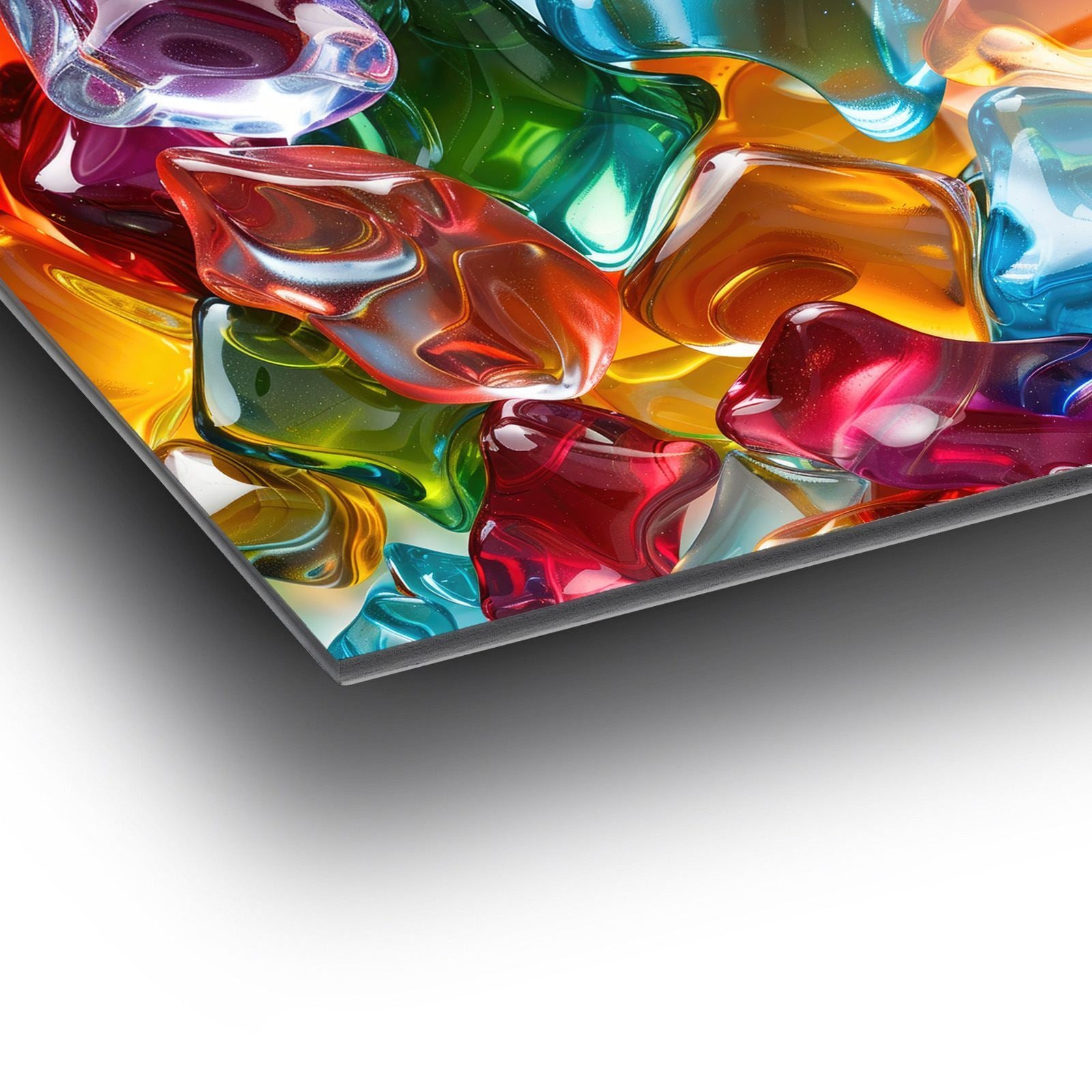 Jelly - Quadro Decorativo em Vidro Acrílico Multicor 44 x 66 cm (Acrílico Ótico 3 mm)