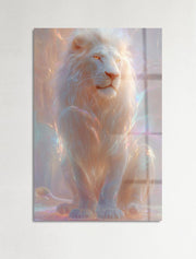 Leão Luminoso — Quadro Decorativo em Acrílico Óptico (3 mm), Multicolor, 66 x 99 cm