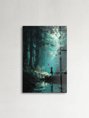 Quadro Banksy "Girl with Balloon" em Vidro Acrílico Óptico 100% (44 x 66 cm) – Multicolor
