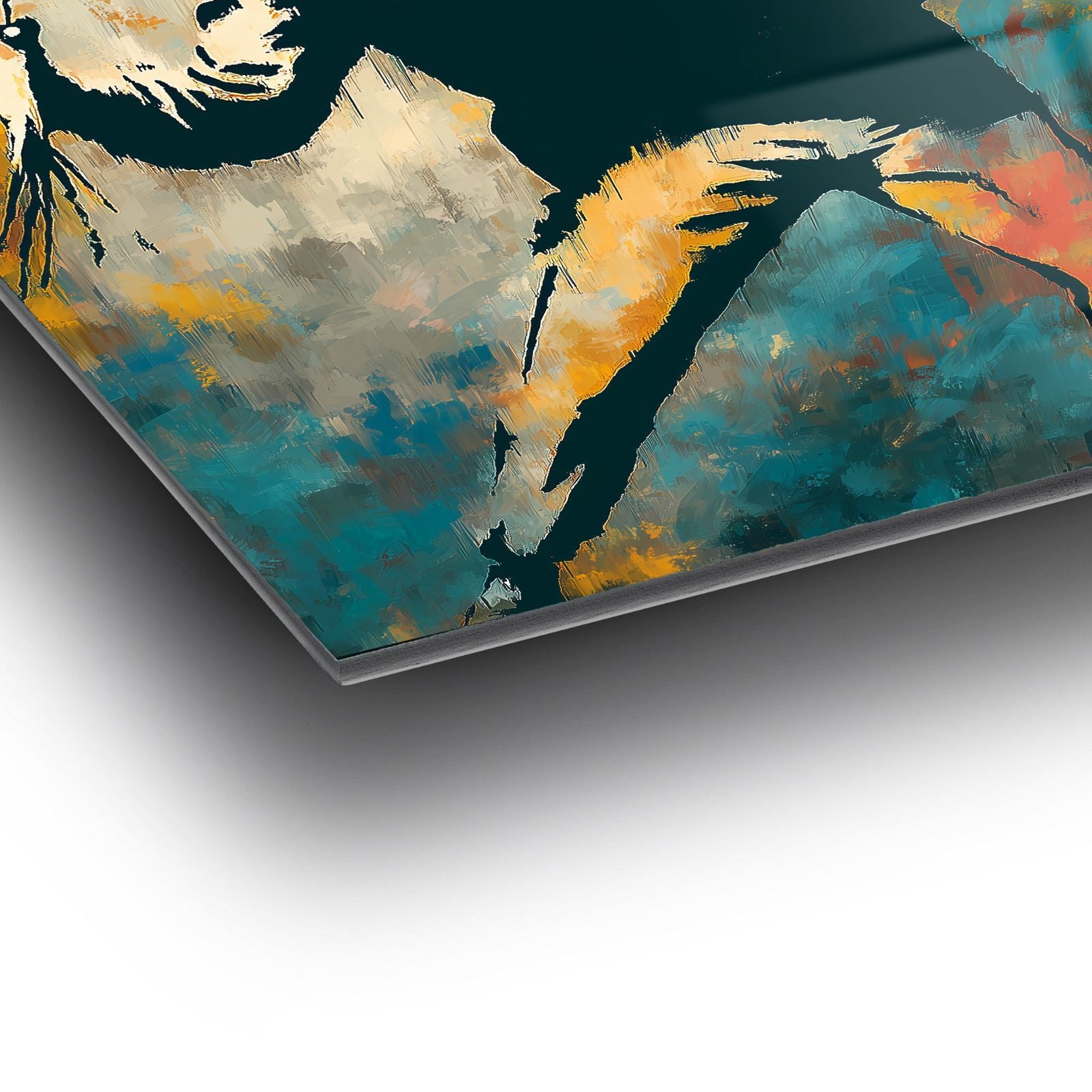 Banksy Flower Protest em Acrílico Óptico 3 mm – Quadro Decorativo Multicolor 66 x 99 cm