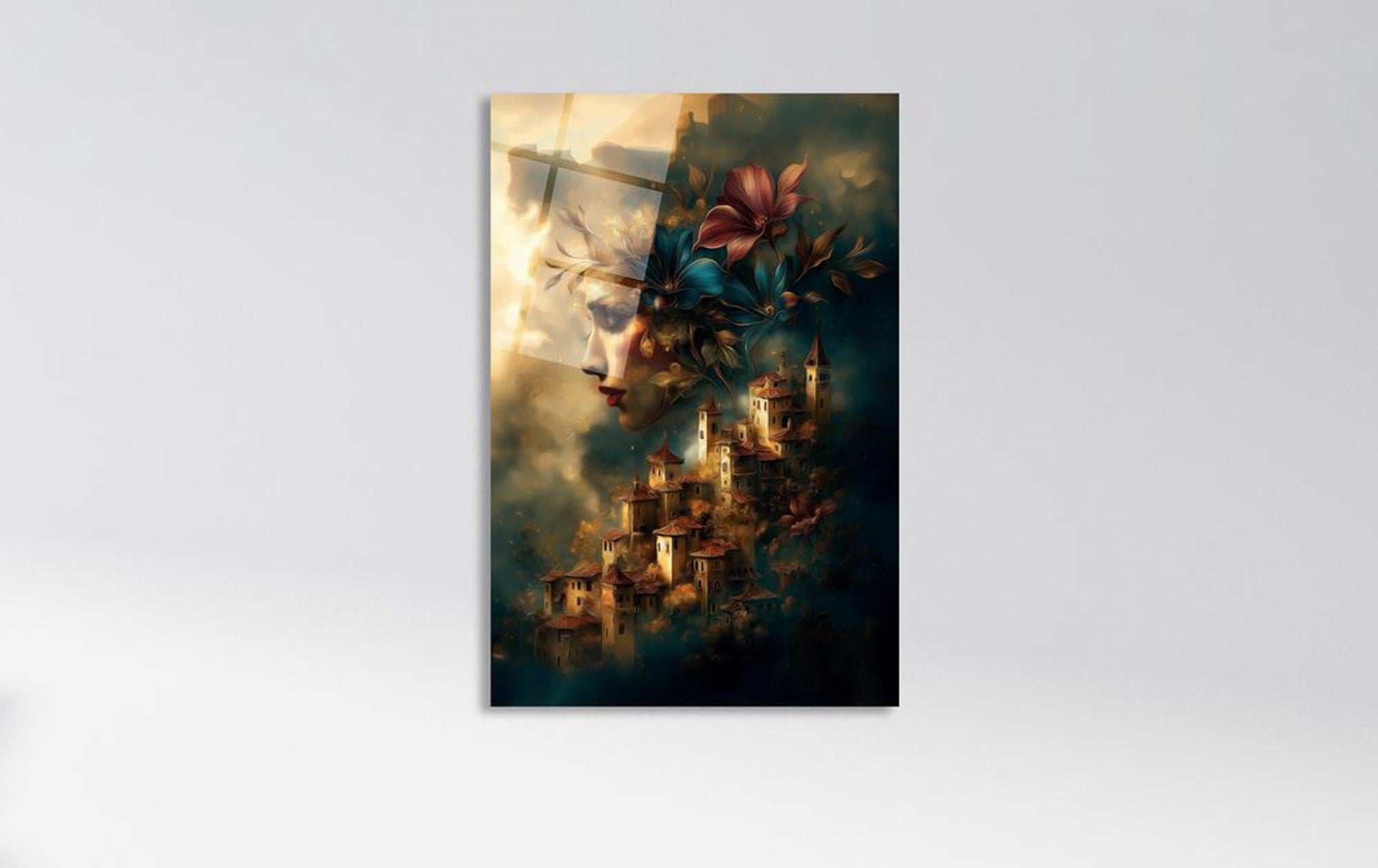 Dream Town – Quadro Decorativo em Acrílico (44 x 66 cm), Multicolor, Acrílico de Grau Óptico 100%, 3 mm