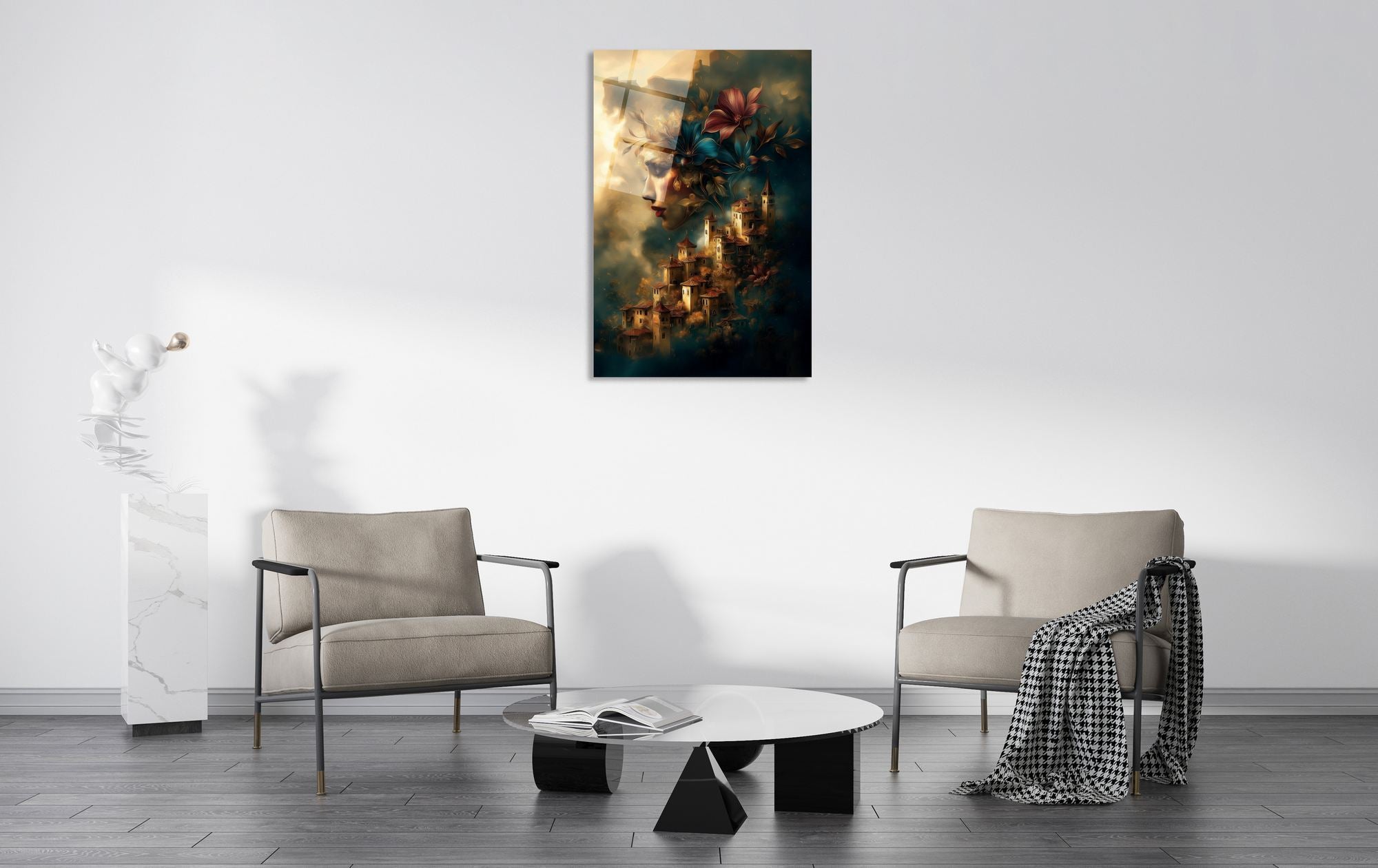 Dream Town – Quadro Decorativo em Acrílico (44 x 66 cm), Multicolor, Acrílico de Grau Óptico 100%, 3 mm