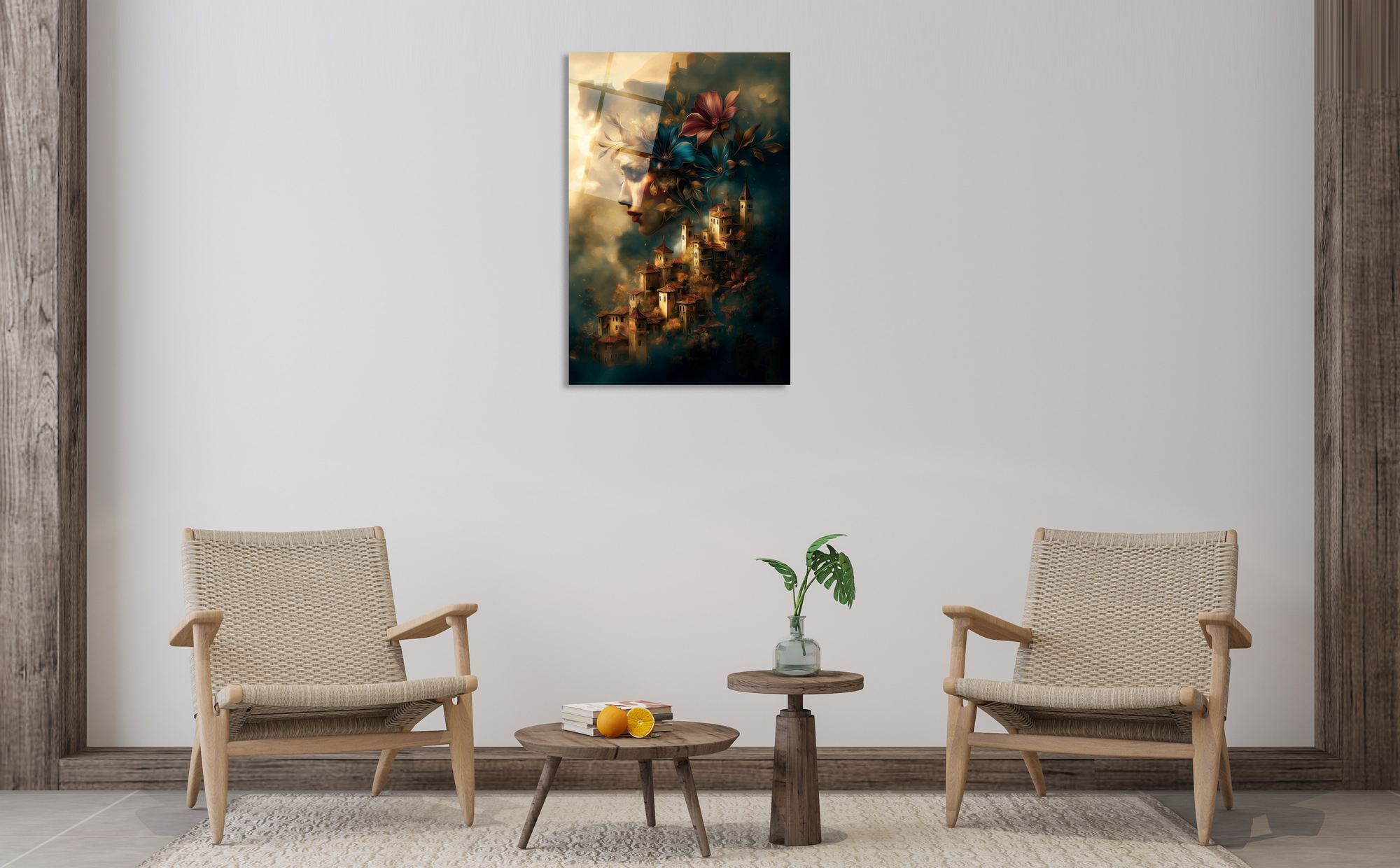 Dream Town – Quadro Decorativo em Acrílico (44 x 66 cm), Multicolor, Acrílico de Grau Óptico 100%, 3 mm