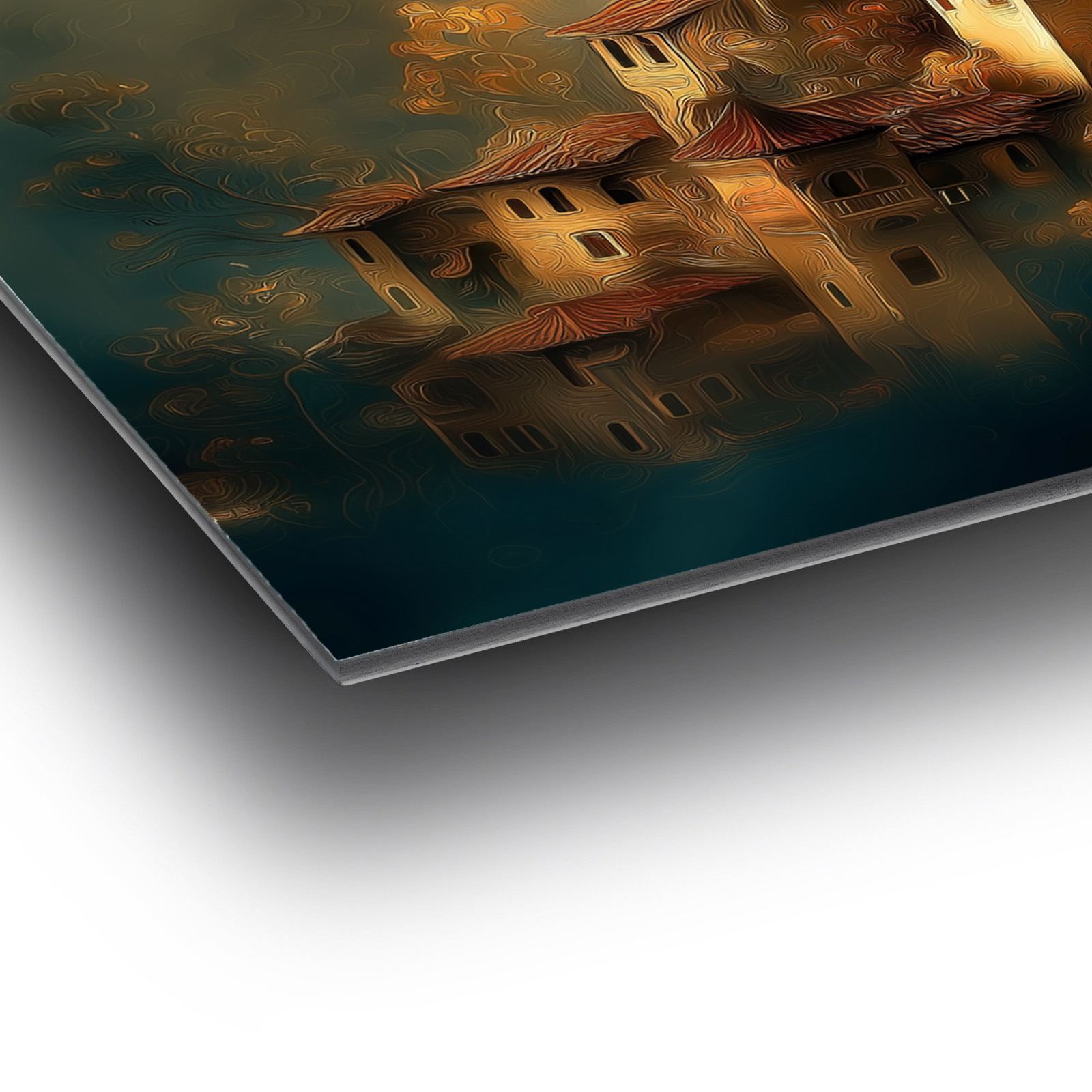 Dream Town – Quadro Decorativo em Vidro Acrílico de Grau Óptico (66 x 99 cm), Multicolor