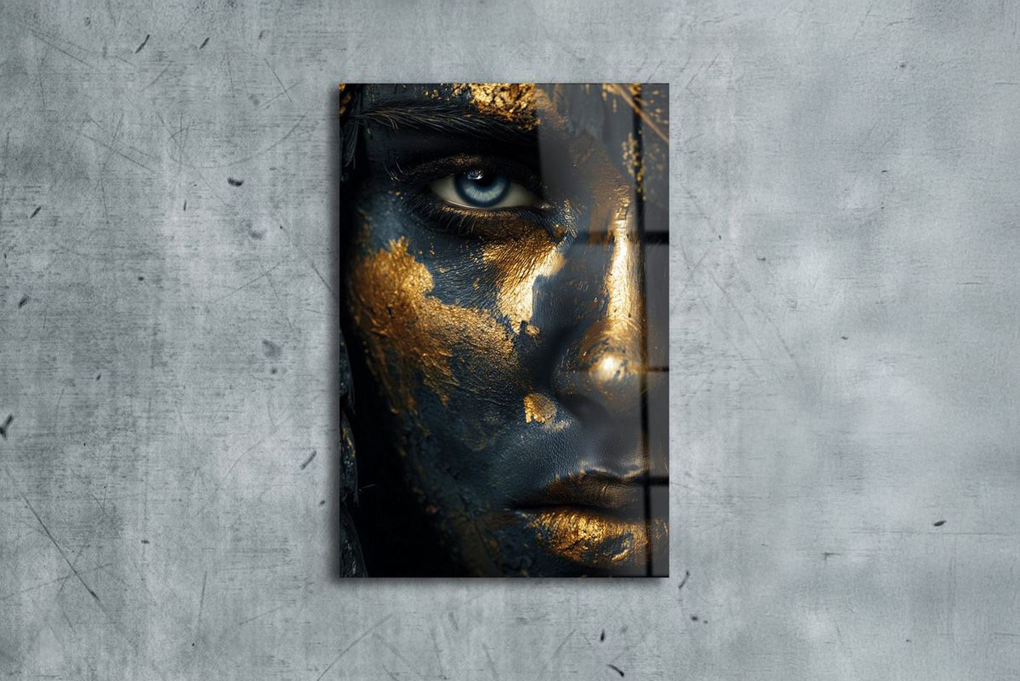 Cosmic Blue Eye – Quadro Decorativo em Vidro Acrílico Óptico 3 mm, Multicolor (44 x 66 cm)