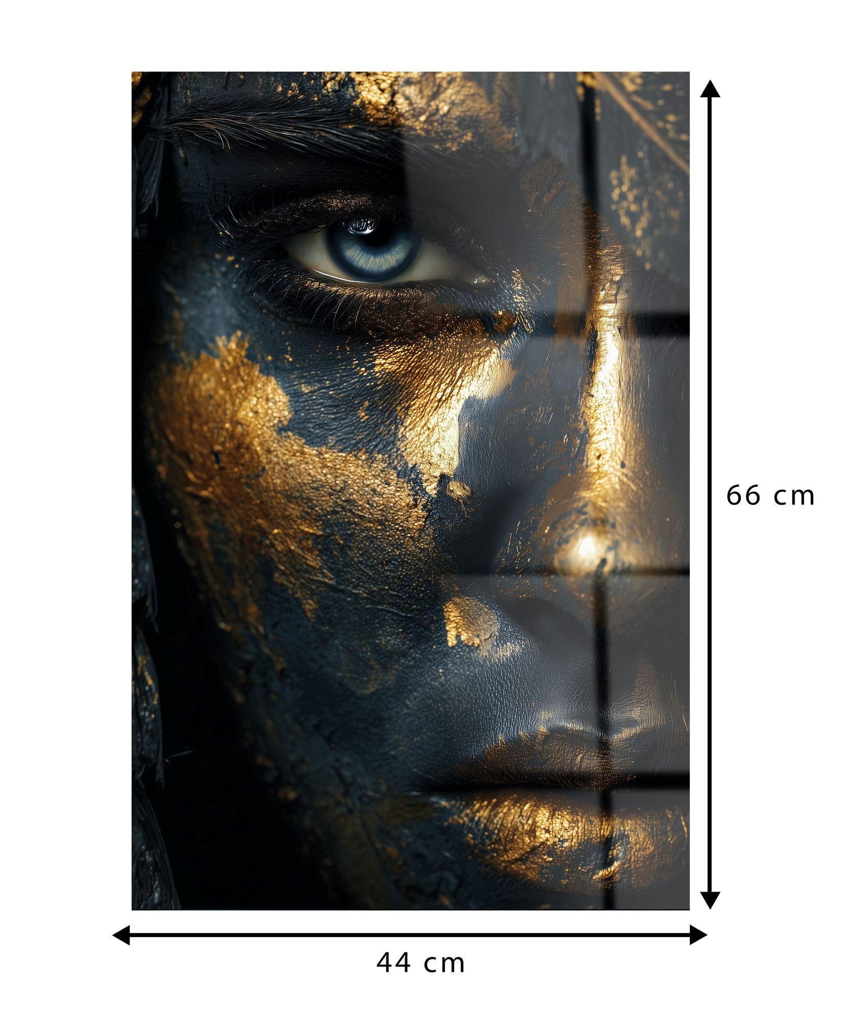 Cosmic Blue Eye – Quadro Decorativo em Vidro Acrílico Óptico 3 mm, Multicolor (44 x 66 cm)