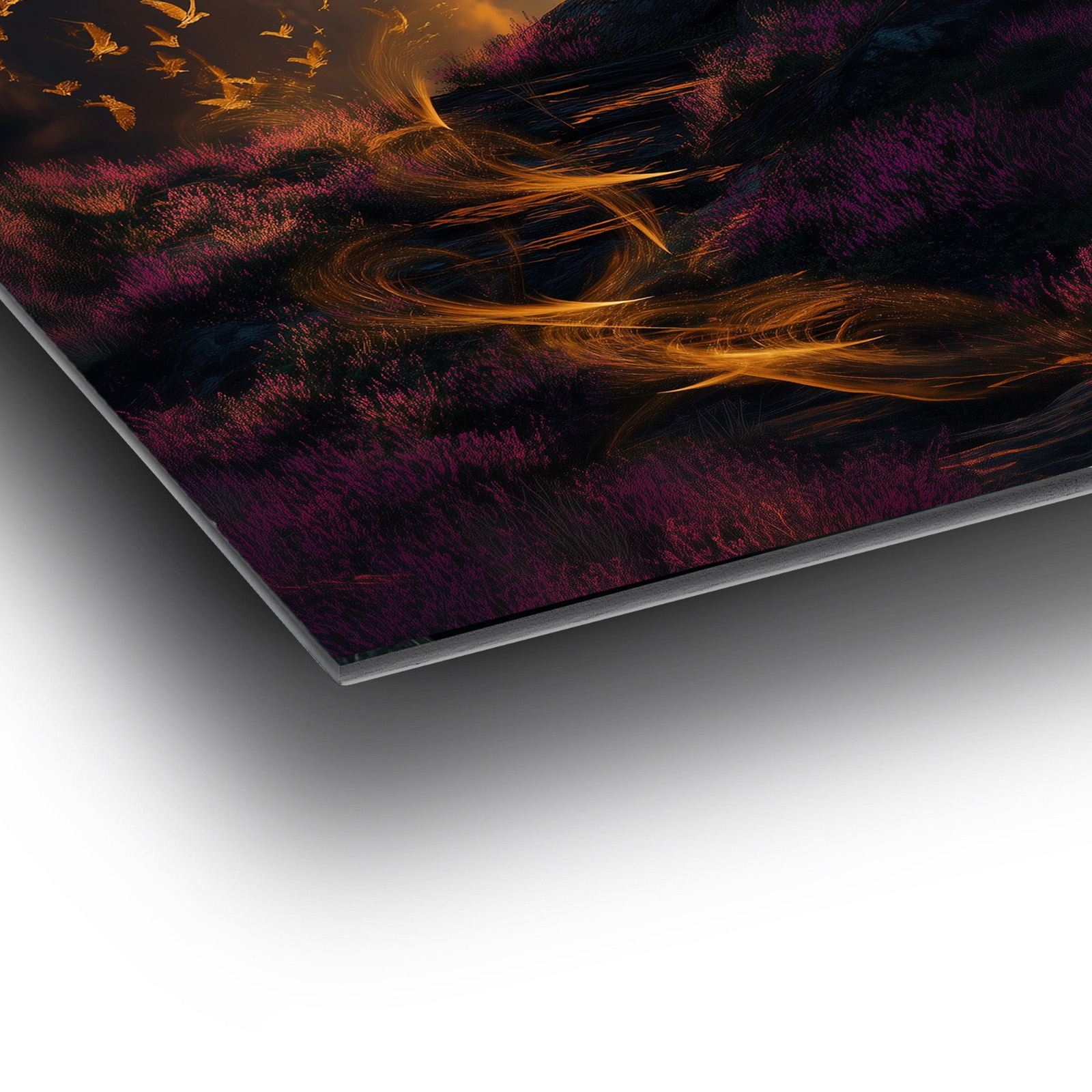 Sunset Path – Quadro Decorativo em Vidro Acrílico 100% Grau Óptico 3 mm, Multicolor, 66 x 99 cm