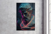Estátua Neon Multicolor – Pintura Decorativa em Acrílico de Grau Óptico (66 x 99 cm)