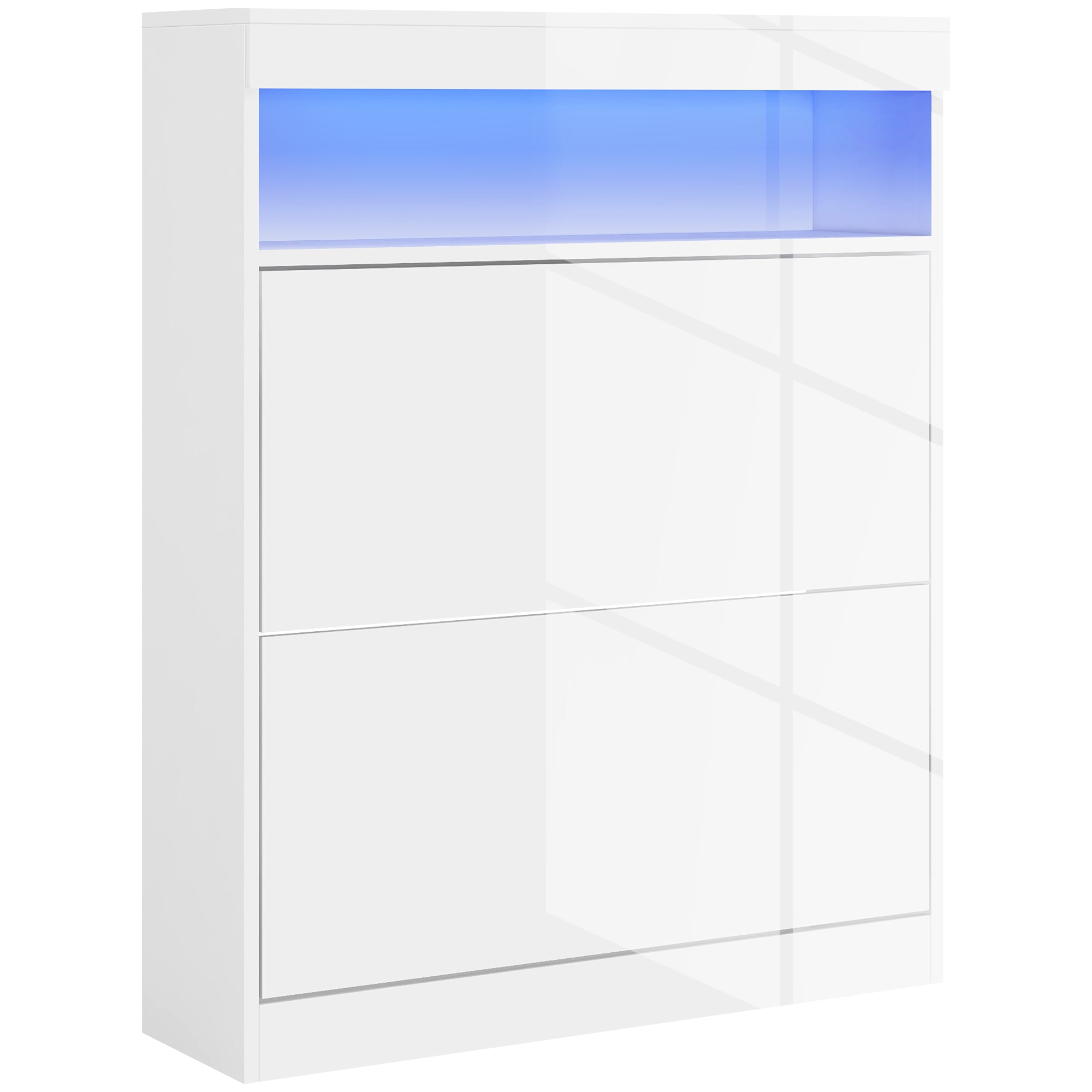 Móvel Sapateira Branco Brilhante 80x24x99,5 cm