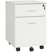 Bloco de Gavetas de Madeira Móvel para Arquivos - 40x49x58 cm - Branco