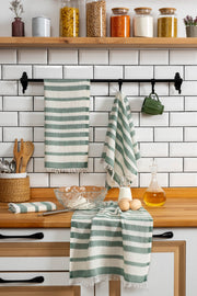 Conjunto de toalhas de mão – 45 x 65 cm – Verde – Algodão