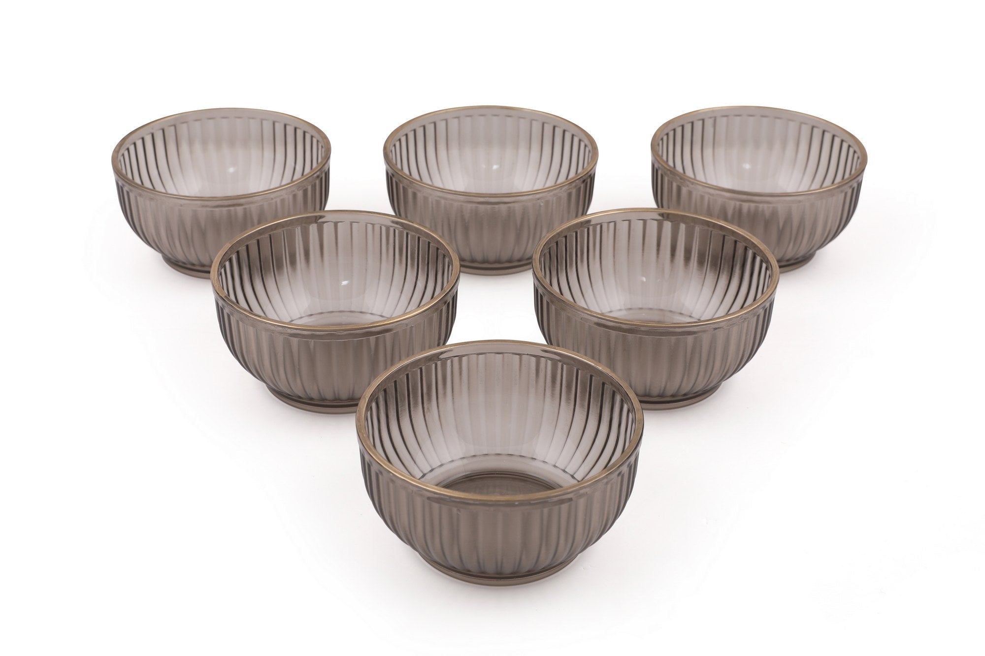 Conjunto de taças – 10 x 10 x 5 cm – Fumo – Acrílico