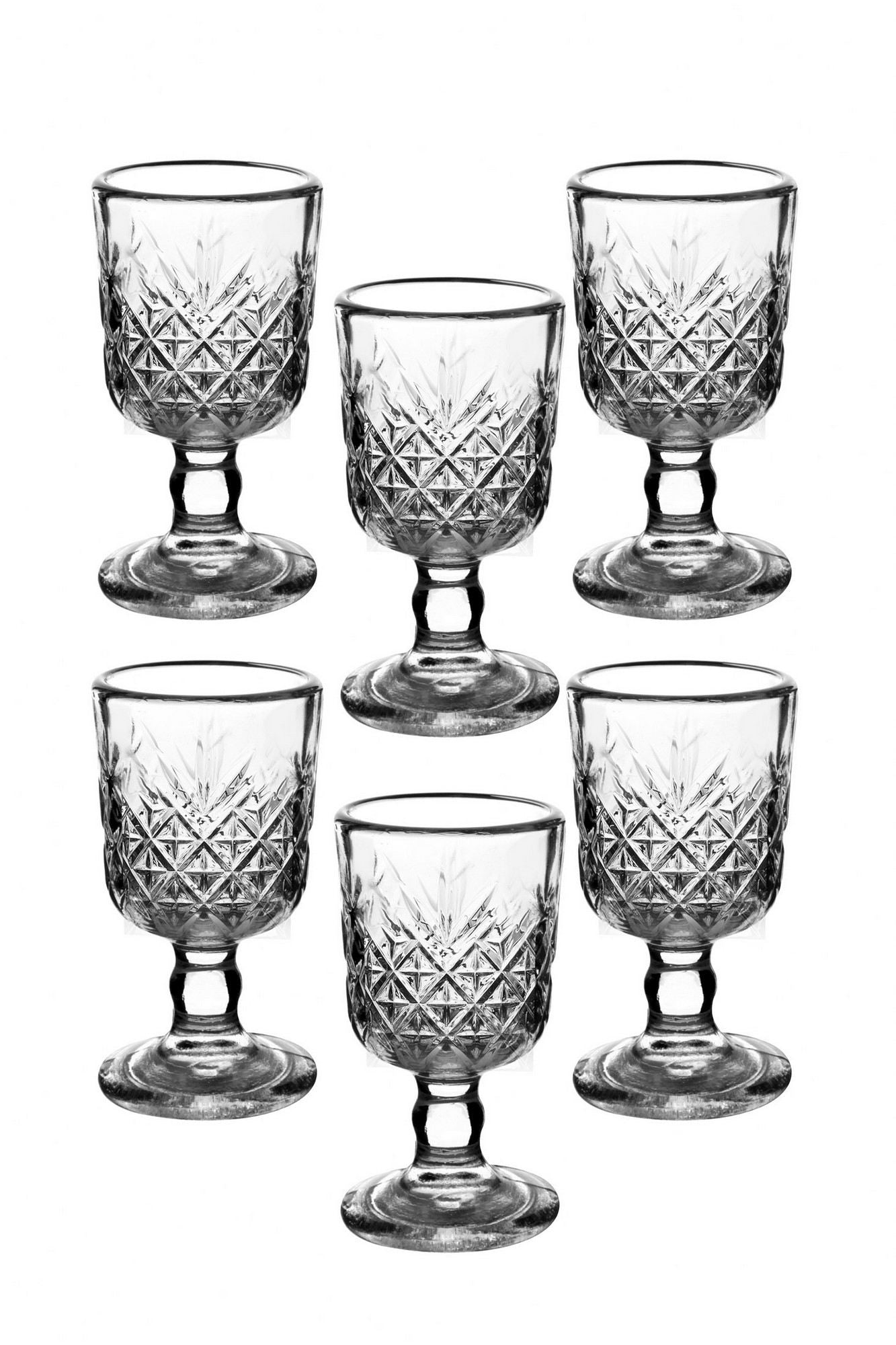 Conjunto de Copos – 5 x 5 x 9 cm – Transparente – Vidro