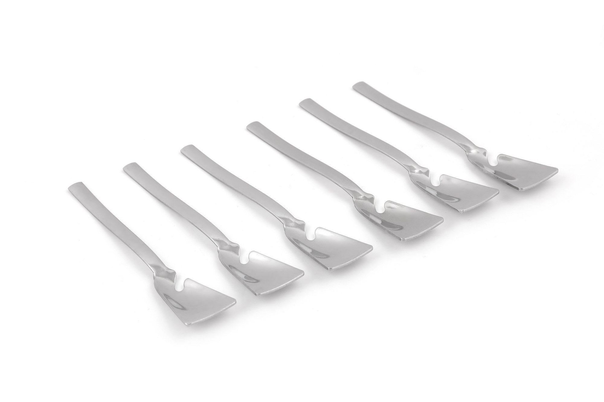 Conjunto de colheres para gelados – 14 cm – Prateado – Aço inoxidável