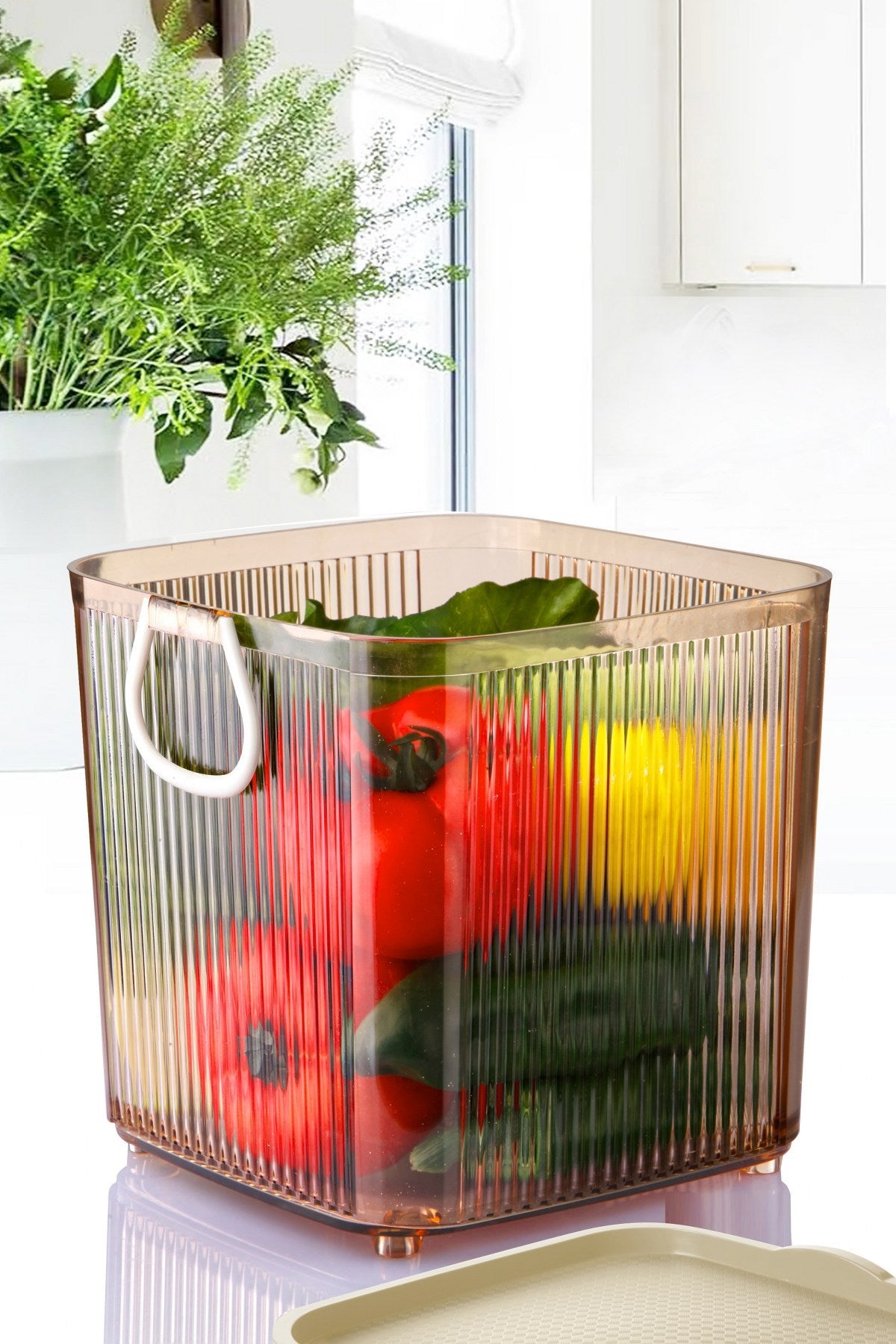 Cesto de Plástico – 18 x 18 x 18 cm – Mel