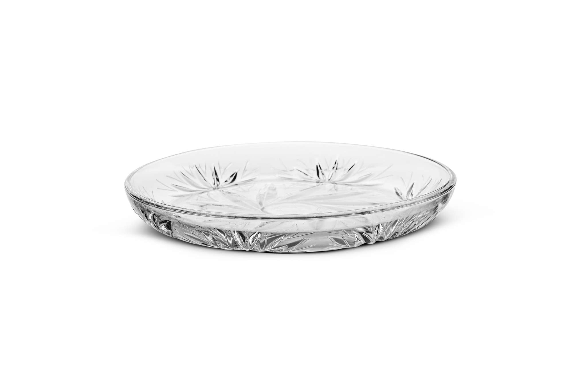 Conjunto de Pratos de Sobremesa – 19 cm x 2,5 cm – Transparente – Vidro