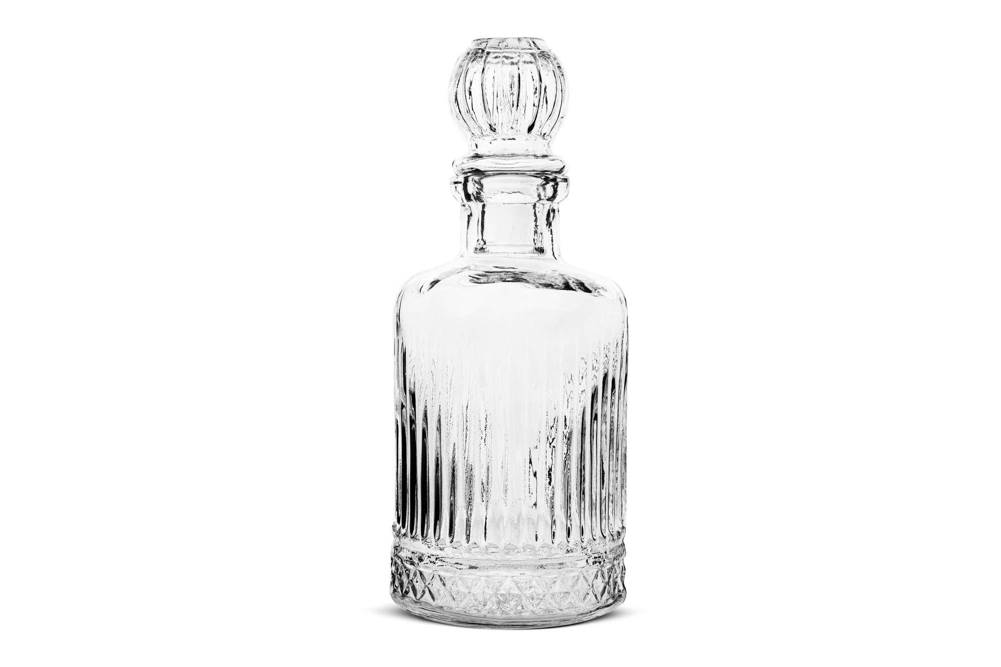 Garrafa de vidro – 11 cm x 11 cm x 25 cm – Transparente