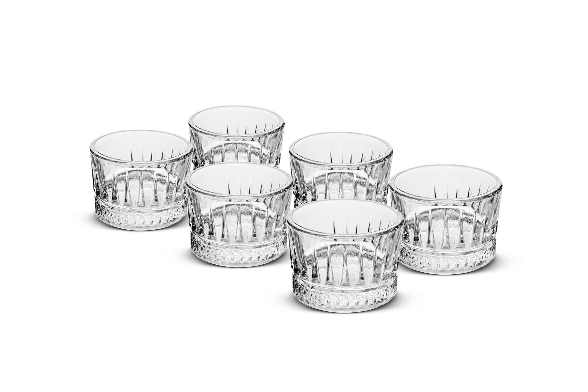 Conjunto de tigelas de vidro – 5,5 x 5,5 x 3,5 cm – Transparente – vidro