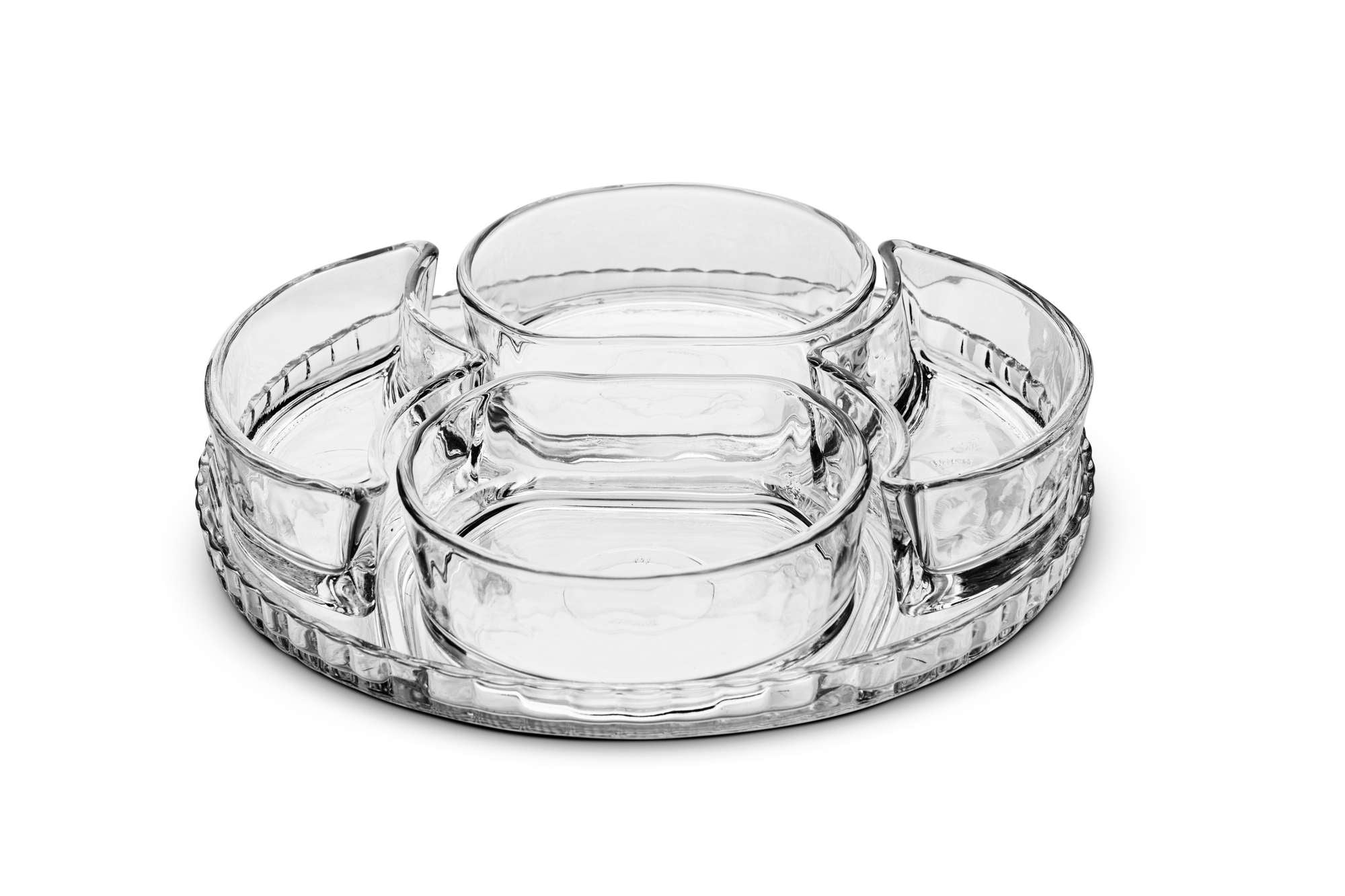 Conjunto de Café da Manhã – 23 cm x 23 cm x 5 cm – Transparente – Vidro