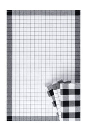 Conjunto de toalhas de cozinha – 45 x 65 cm – Preto – Algodão e Poliéster