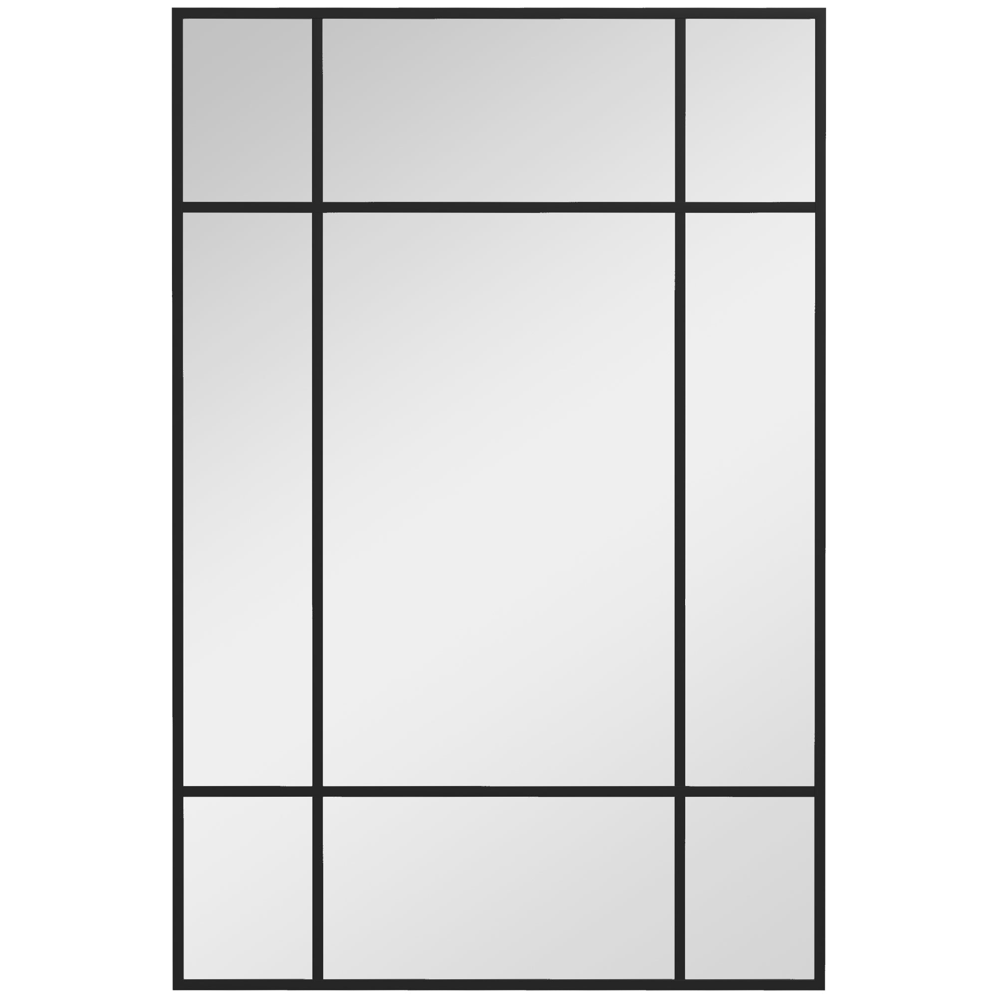 Espelho Retangular Estilo Janela 90x60 cm - Preto