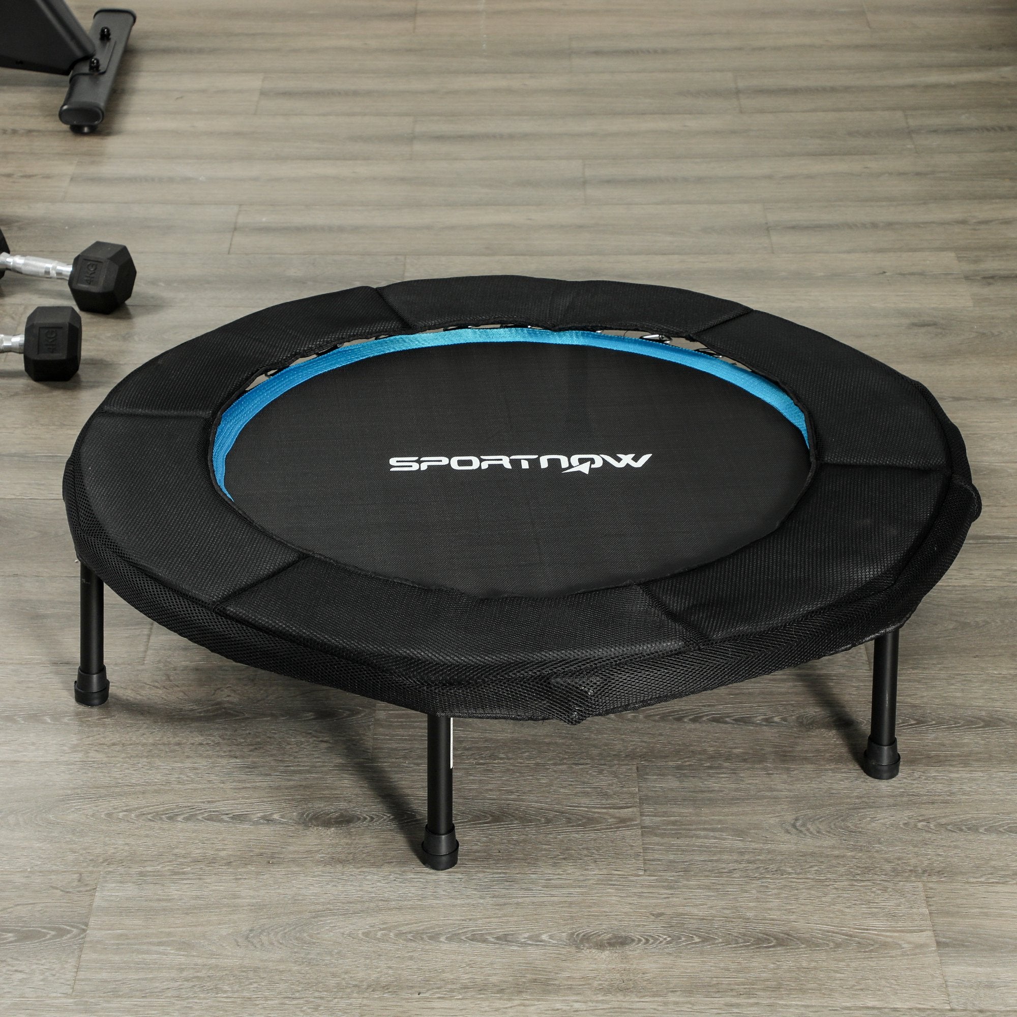 Trampolim Fitness – Ø102 cm – Azul – Aço, tecido Oxford e PP