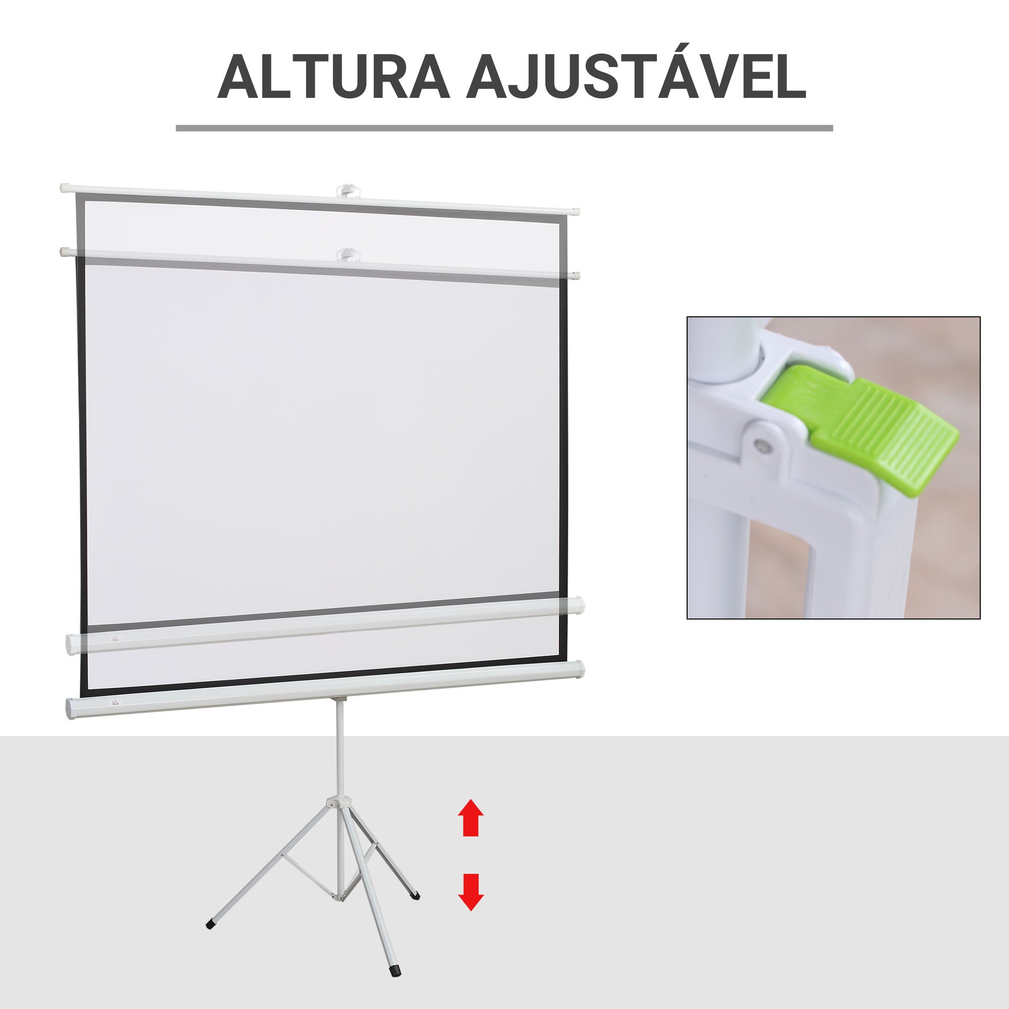 Tela de Projeção Dobrável 84 Polegadas Branco